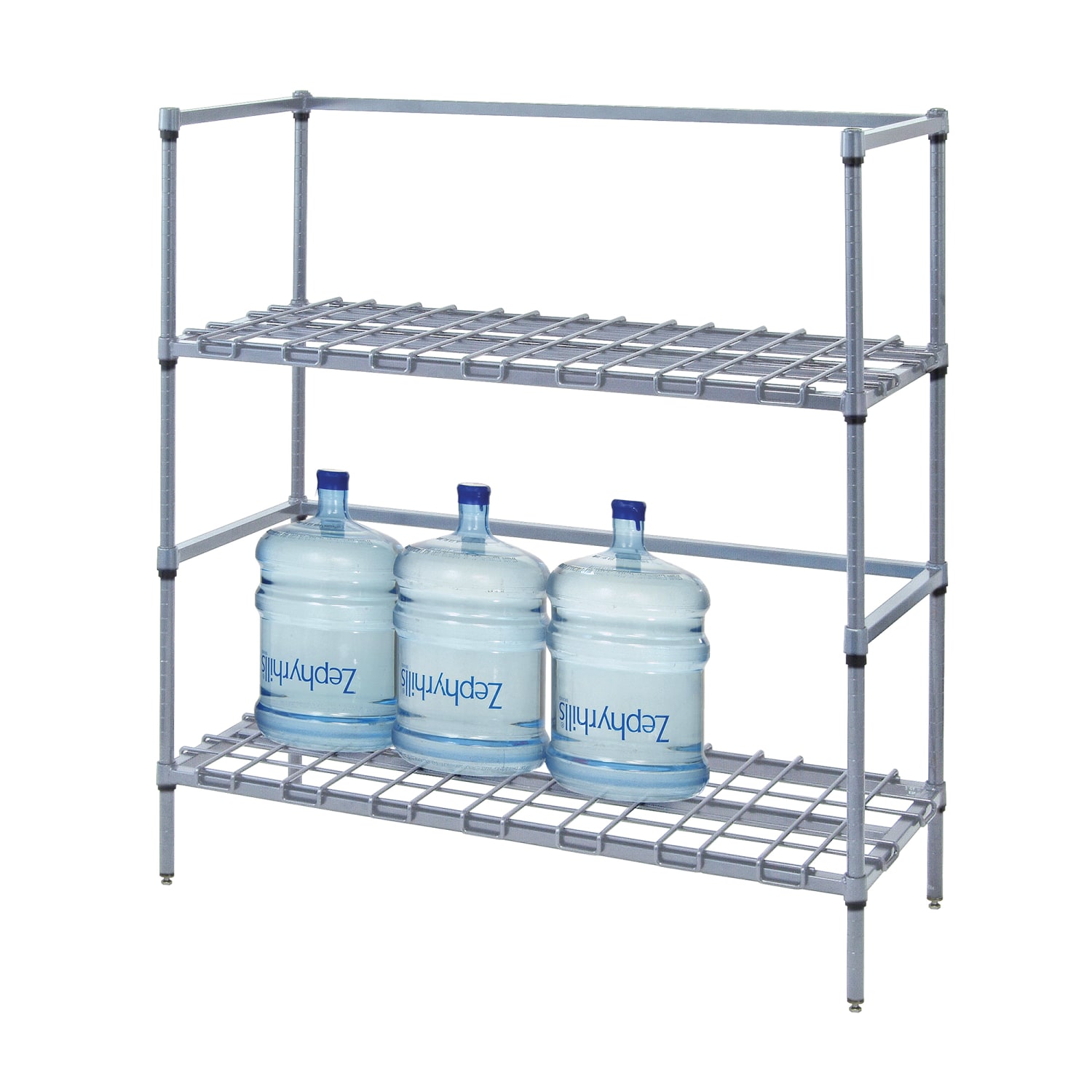 Quantum Food Service 246054DGY 2 Level Keg Rack w/ 6 Keg Capacity, 60 x 24 x 54, Silver