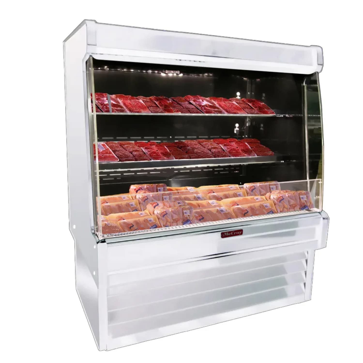 Howard-McCray SC-OM35E-6L-LED 75 Vertical Open Air Cooler w/ 3 Levels, 115/208-230v, White