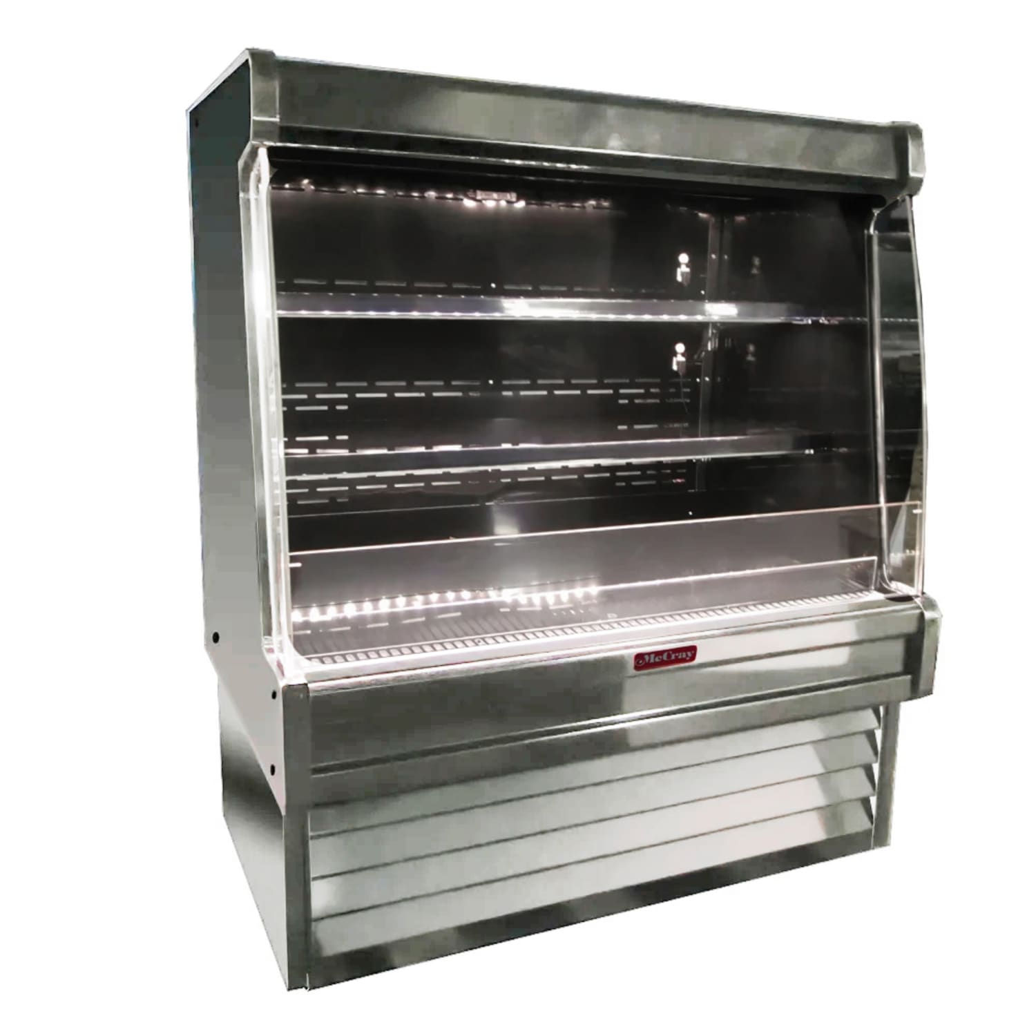 Howard-McCray SC-OP35E-6L-S-LED 75 Vertical Produce Open Air Cooler w/ 2 Levels, 115/208-230v, Silver