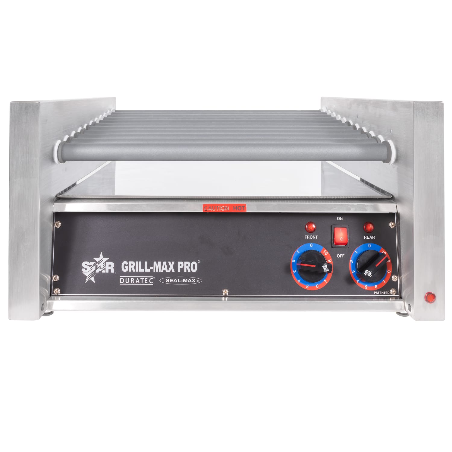 Star 30SC 30 Grill-Max Hot Dog Roller Grill w/ Manual Controls - Slanted Top, 120v, Stainless Steel