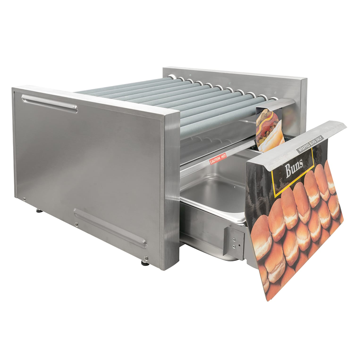 Star 30SCBDE 30 Grill-Max Hot Dog Roller Grill w/ Thermostatic Controls - Slanted Top, 120v, Stainless Steel