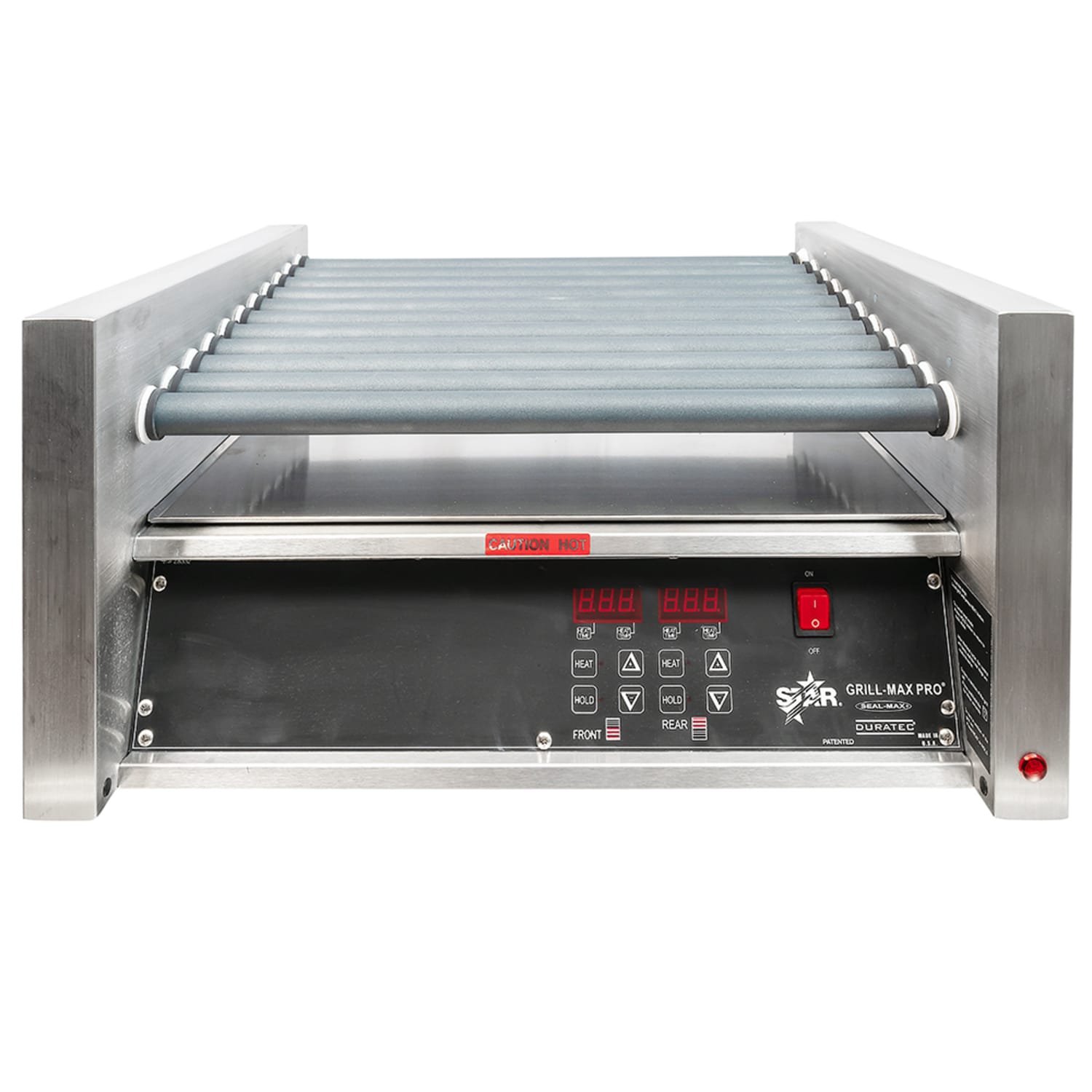 Star 30SCE 30 Grill-Max Hot Dog Roller Grill w/ Thermostatic Controls - Slanted Top, 120v, Stainless Steel