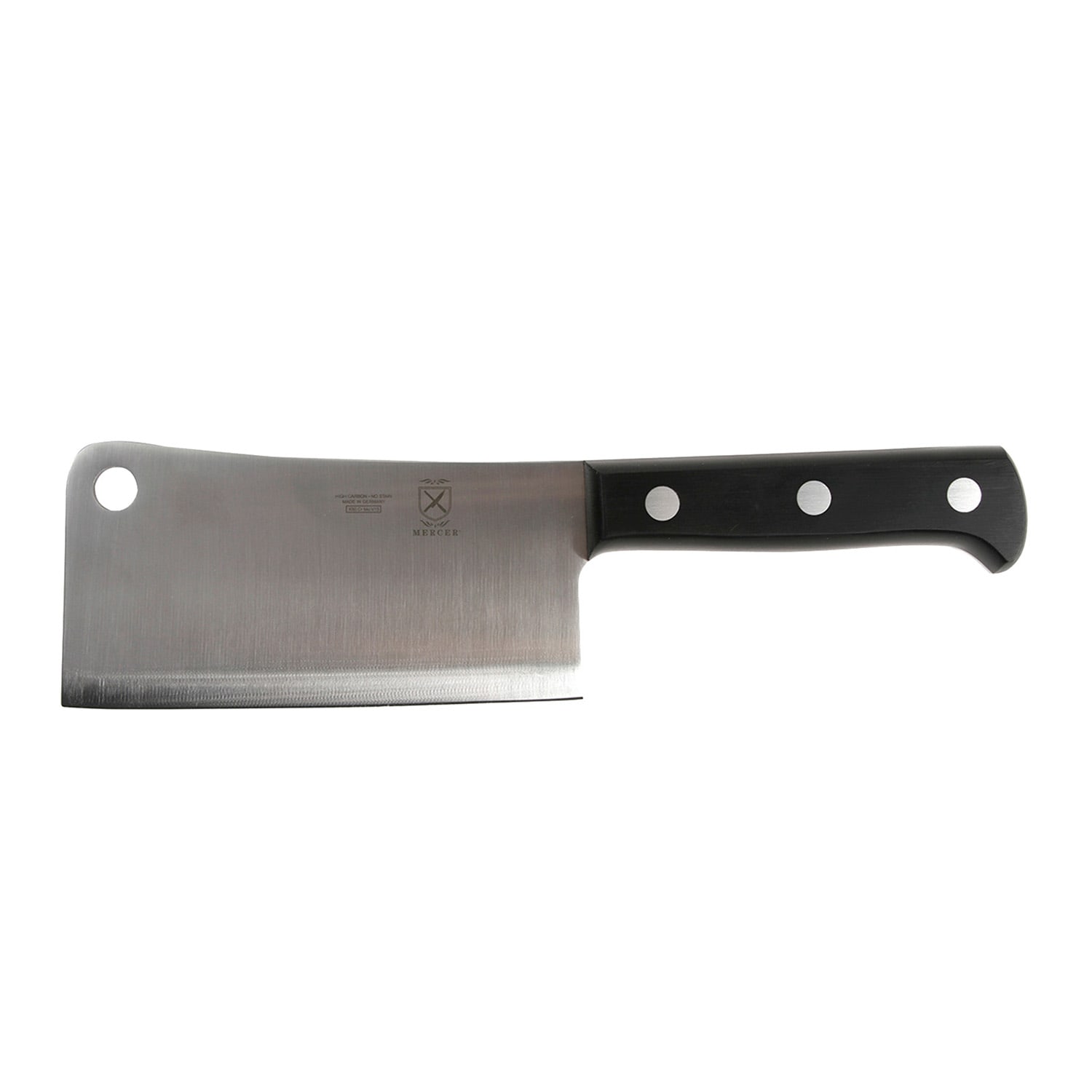 Mercer Culinary M14706 6 Cleaver w/ Black POM Handle, High-Carbon German Steel