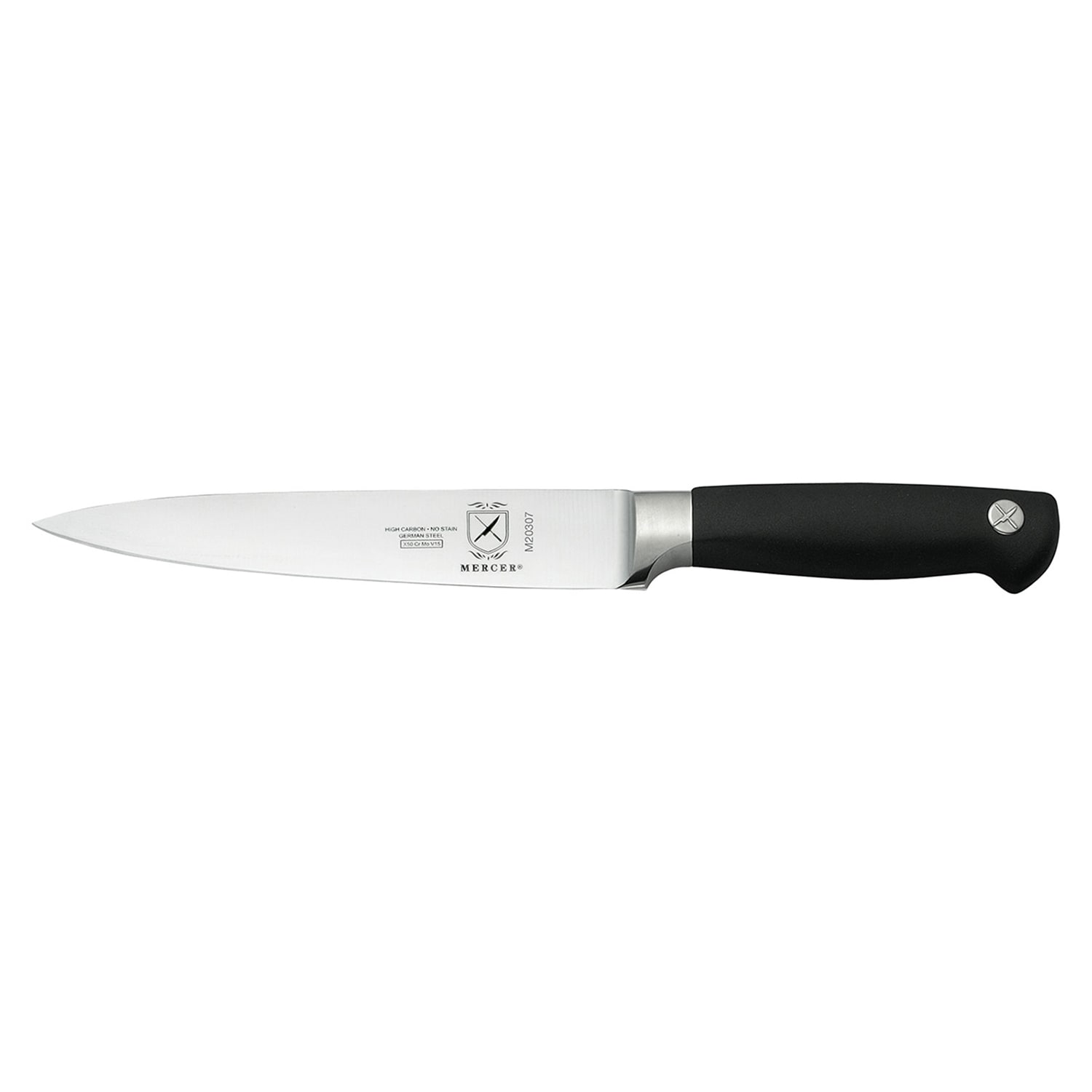 Mercer Culinary M20307 7 Flexible Fillet Knife w/ Black Non-Slip Santoprene Handle, High-Carbon German Steel