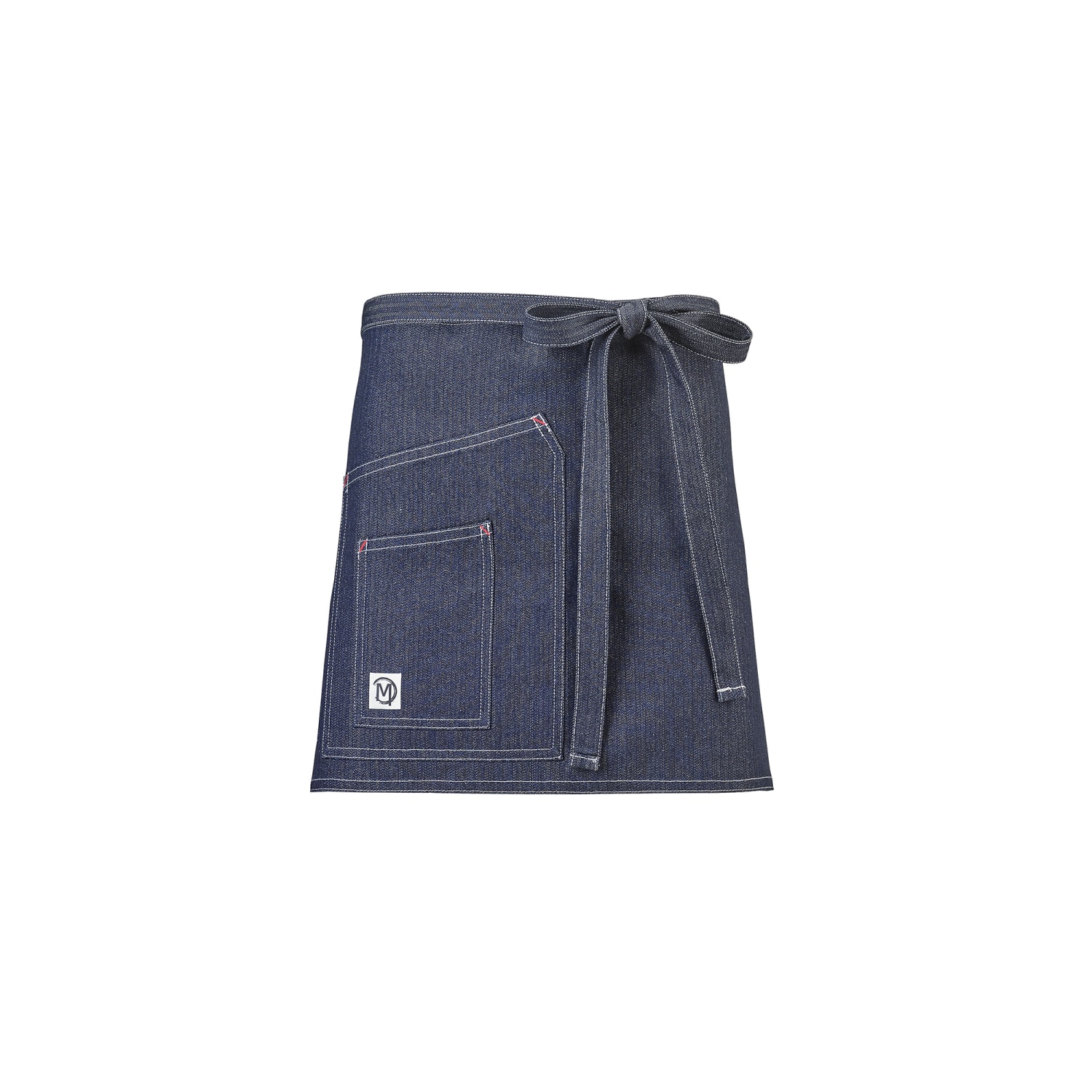 Mercer Culinary M63202DEN Waist Apron - 16 1/4 x 28 3/4, Cotton, Indigo, Blue