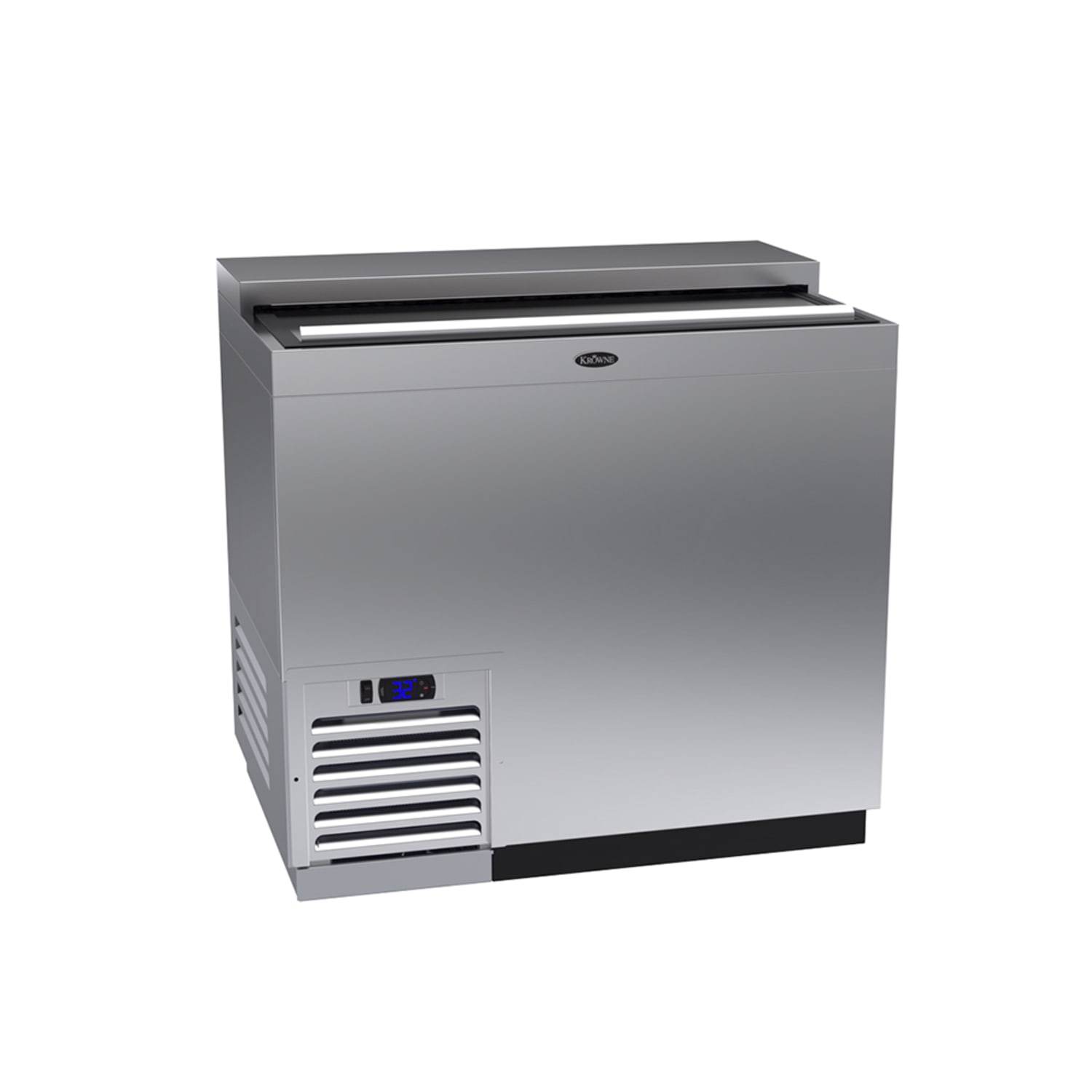 Krowne BC36-SS 36 Forced Air Bottle Cooler - Holds 192 12-oz Bottles, Stainless, 115v, Stainless Interior, Silver