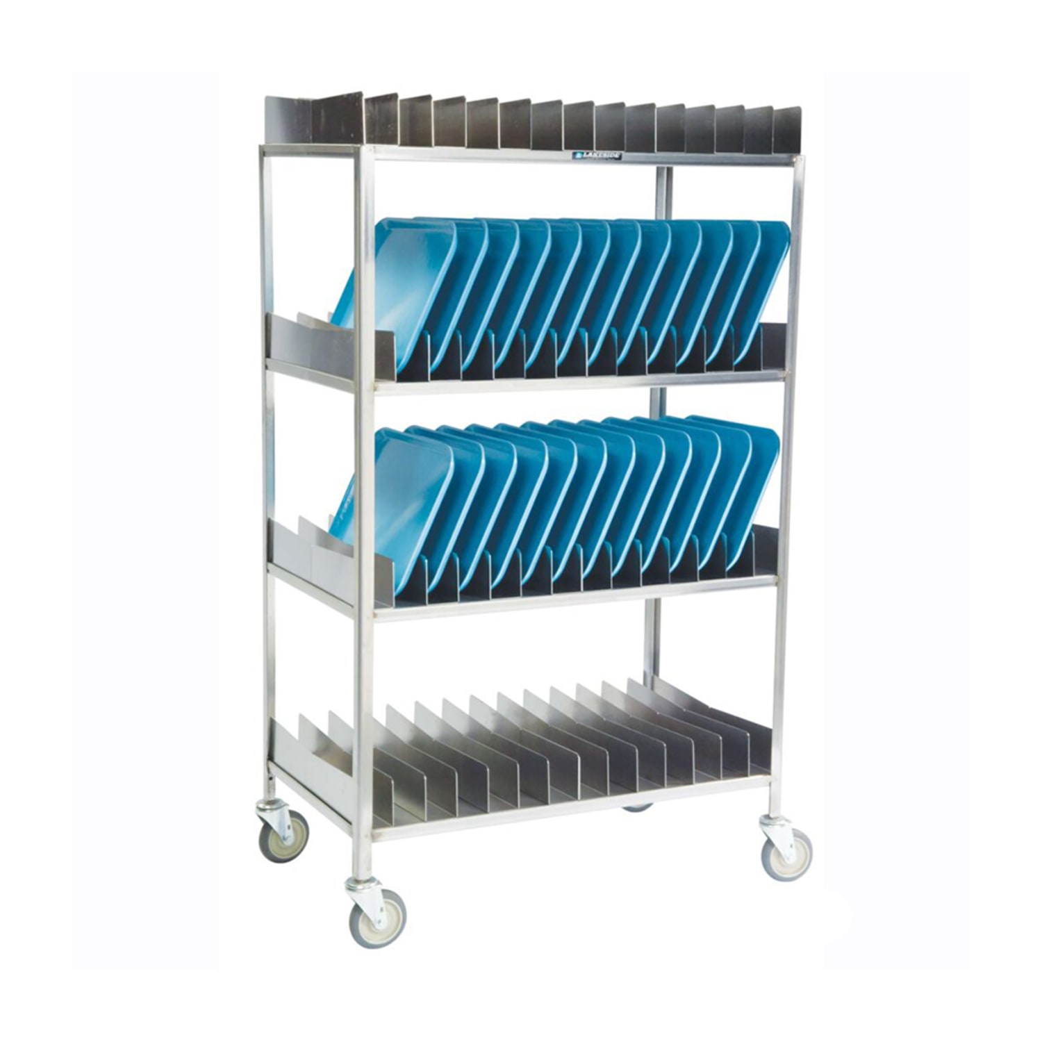 Lakeside 867 4 Shelf Tray Drying Rack w/ Removable Sections, 14 x 18, Stainless Steel