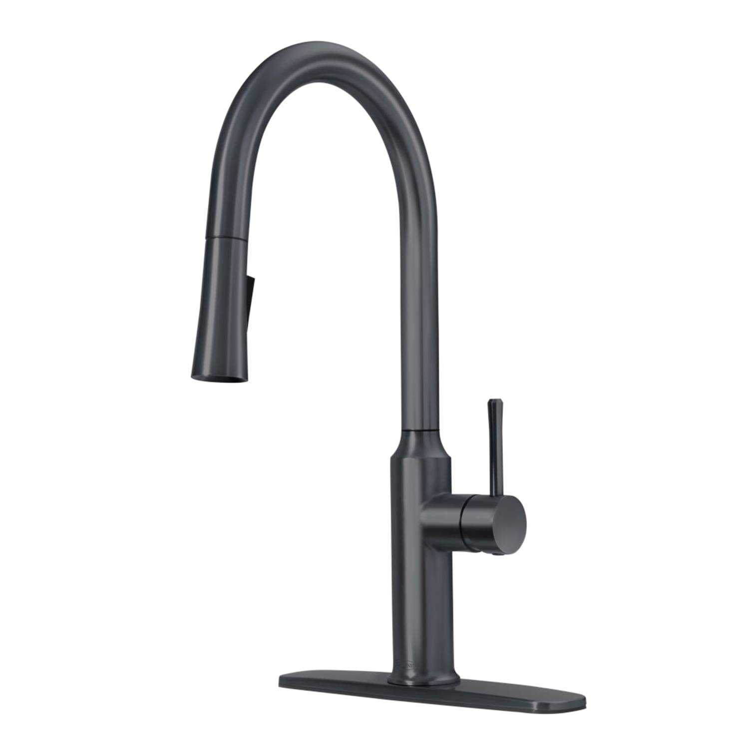 Krowne 19-400B Deck Mount Faucet - 10 1/2 Swivel Gooseneck Spout, Single Hole, Matte Black