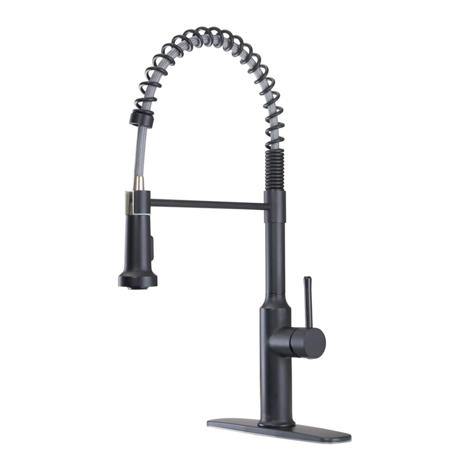 Krowne 19-401B Deck Mount Faucet - 10 1/2 Swivel Gooseneck Spout, Single Hole, Matte Black