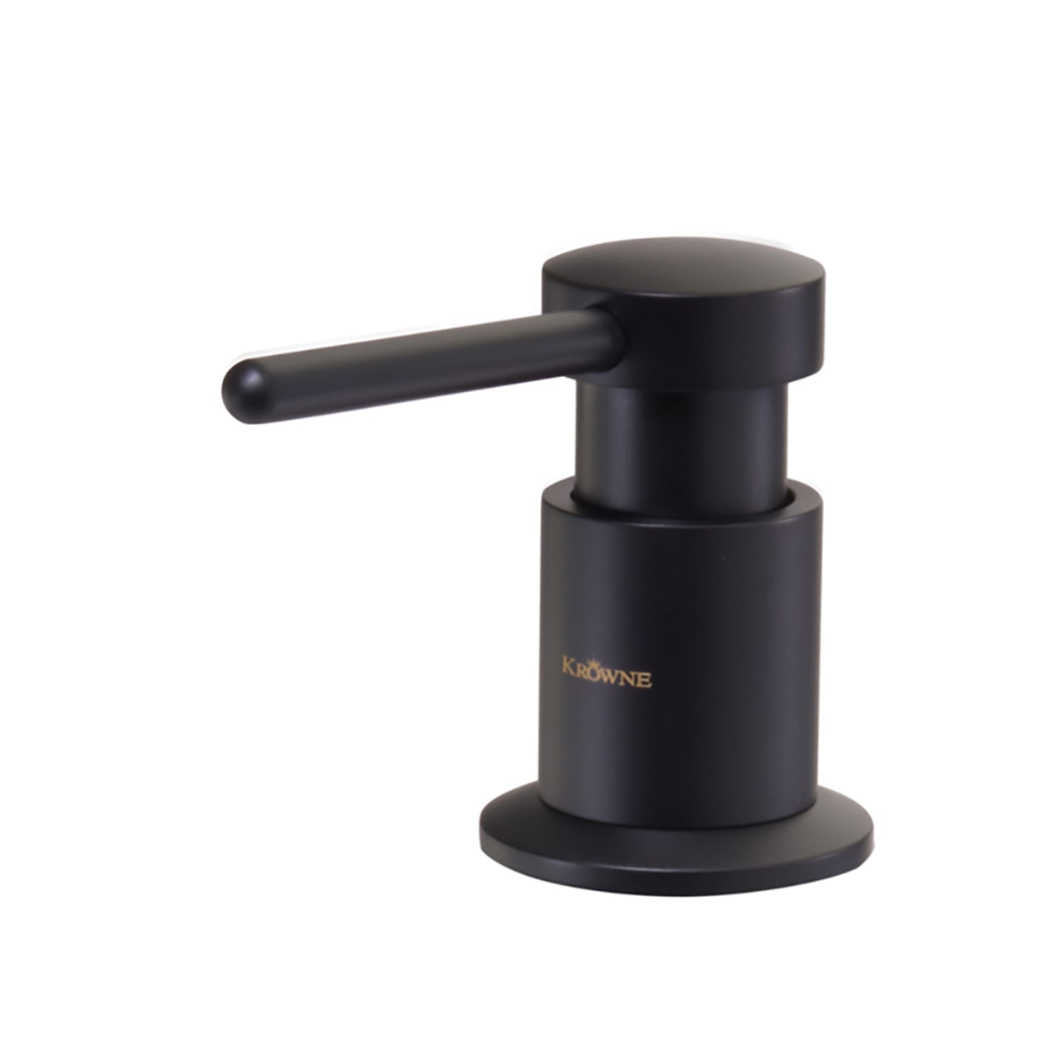 Krowne 19-420B Deck Mount Manual Liquid Soap Dispenser - Matte Black
