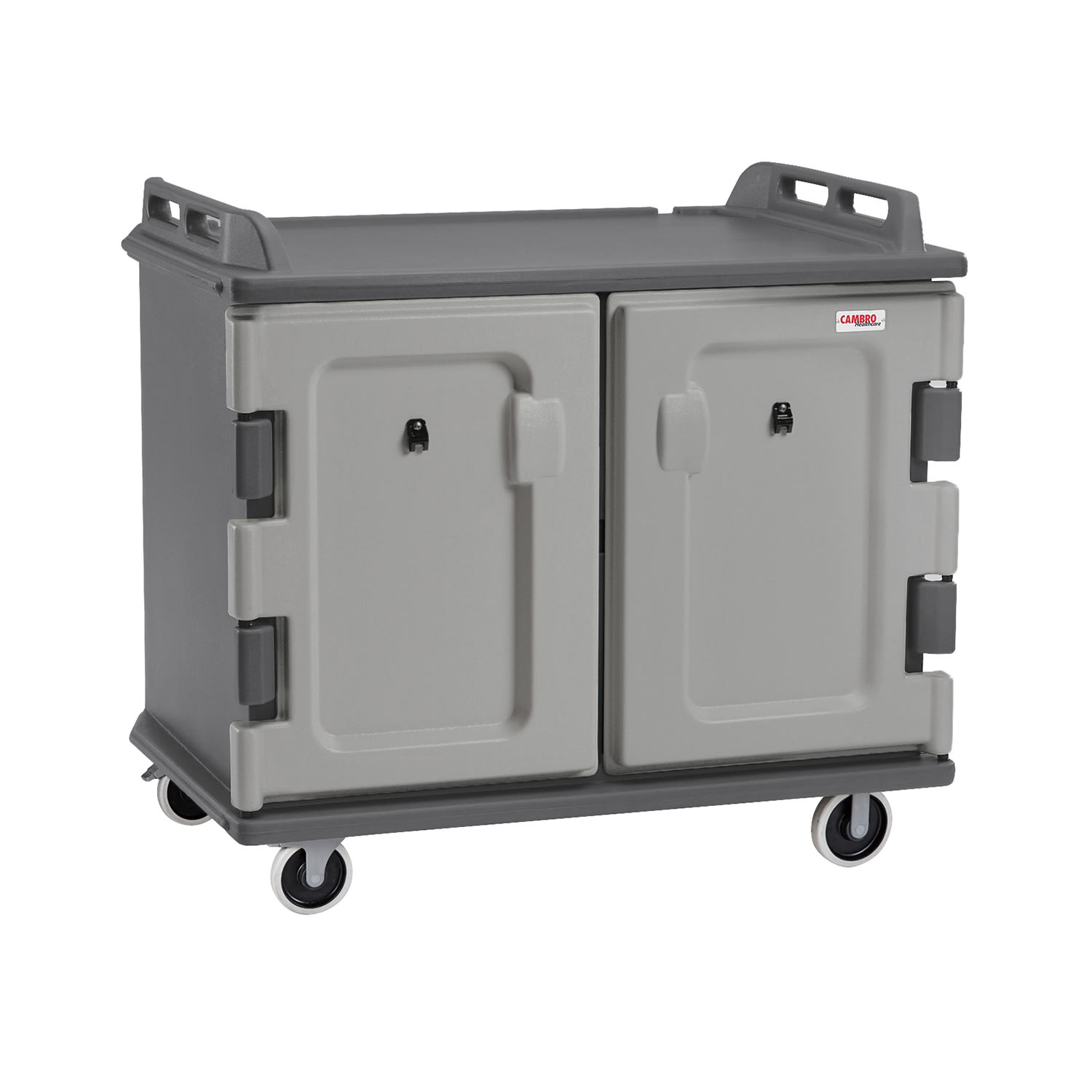 Cambro MDC1418S20615 20 Tray Ambient Meal Delivery Cart, 48""L x 32""W x 44""H, Gray