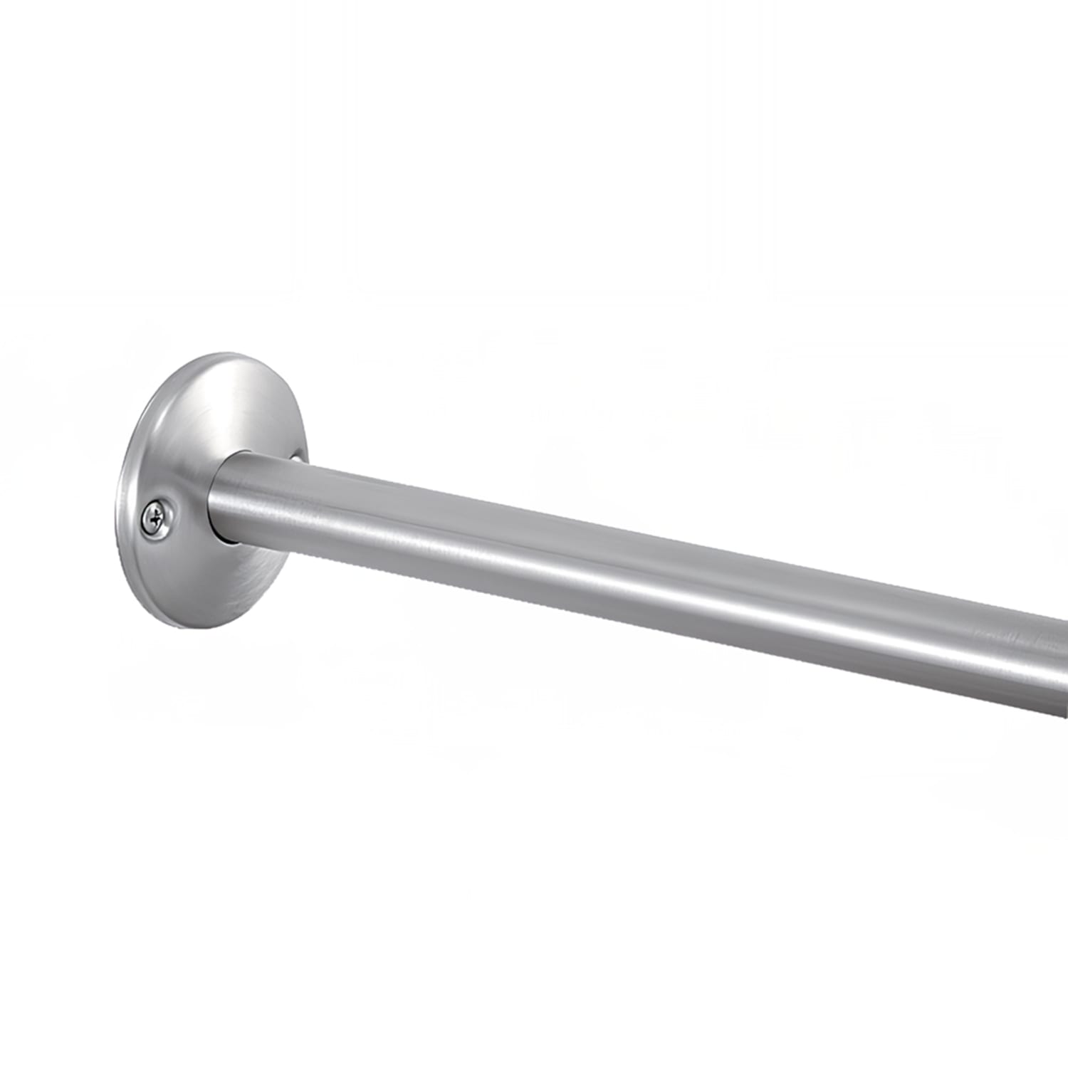 Bobrick SR100CX60 60 Shower Rod w/ 1 Diameter Tubing - Stainless Steel, Satin Finish, 1-in. Diameter, Concealed Flange, Silver