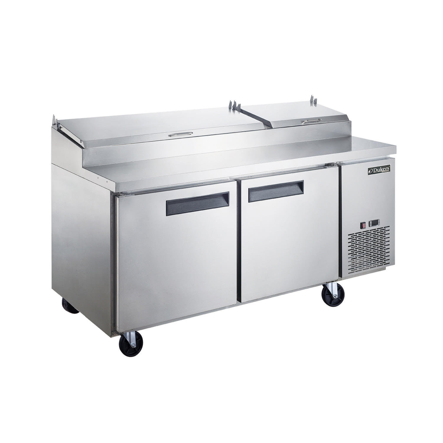 Dukers DPP70-9-S2 70 Pizza Prep Table w/ Refrigerated Base, 115v, Stainless Steel