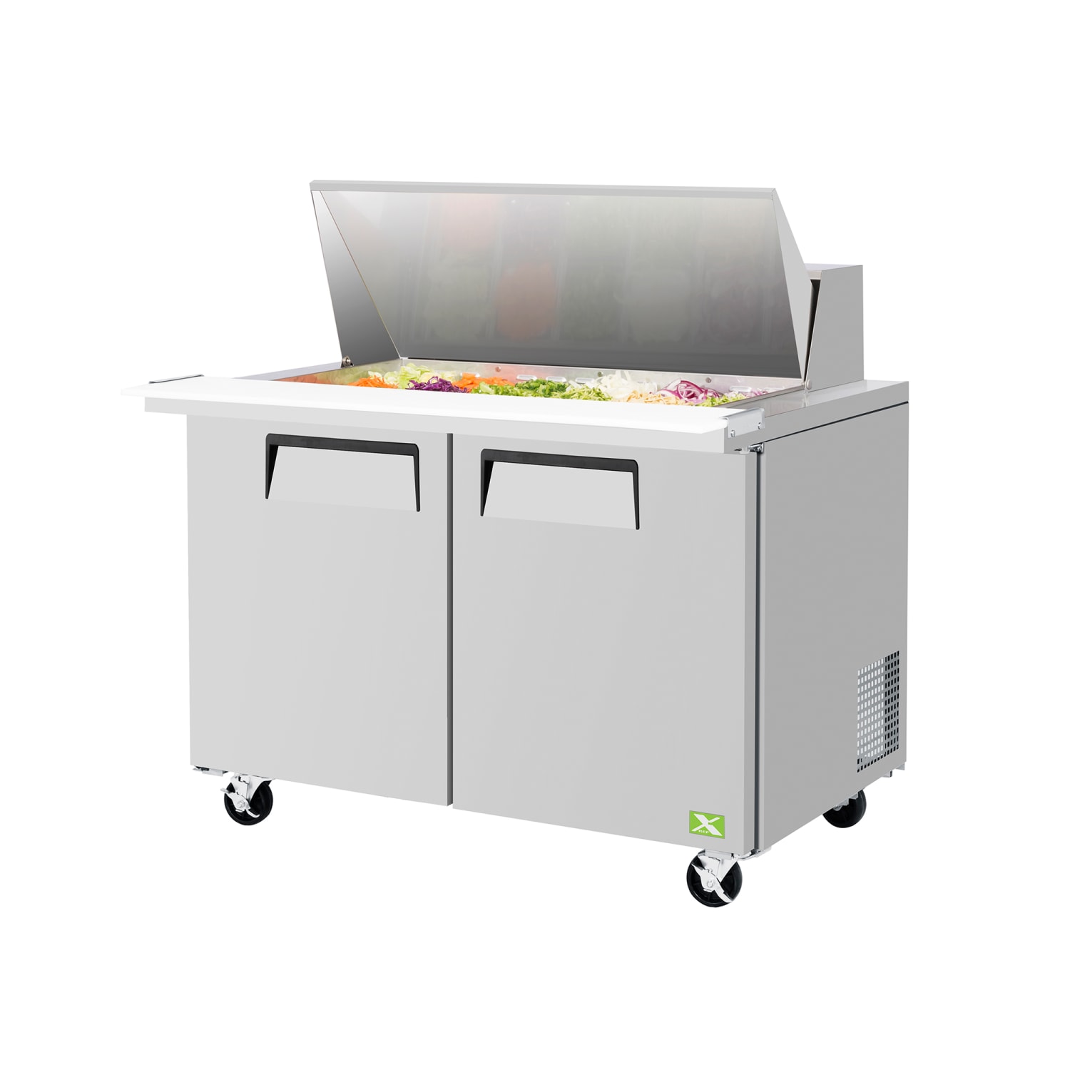 Refrigeration-X XST-48-18-N 48 1/4 X-Line Mega Top Sandwich/Salad Prep Table w/ Refrigerated Base, 115v, Stainless Steel