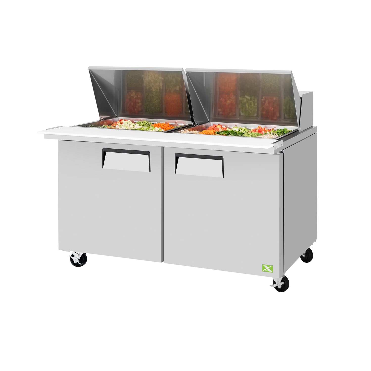 Refrigeration-X XST-60-24-N 60 1/4 X-Line Mega Top Sandwich/Salad Prep Table w/ Refrigerated Base, 115v, Stainless Steel