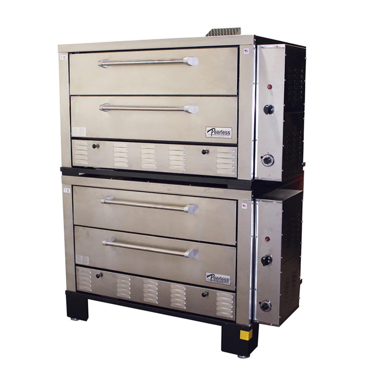 Peerless Ovens CW62PSC NG Floor Model Quadruple Pizza Deck Oven - Natural Gas, Stainless Steel, Gas Type: NG