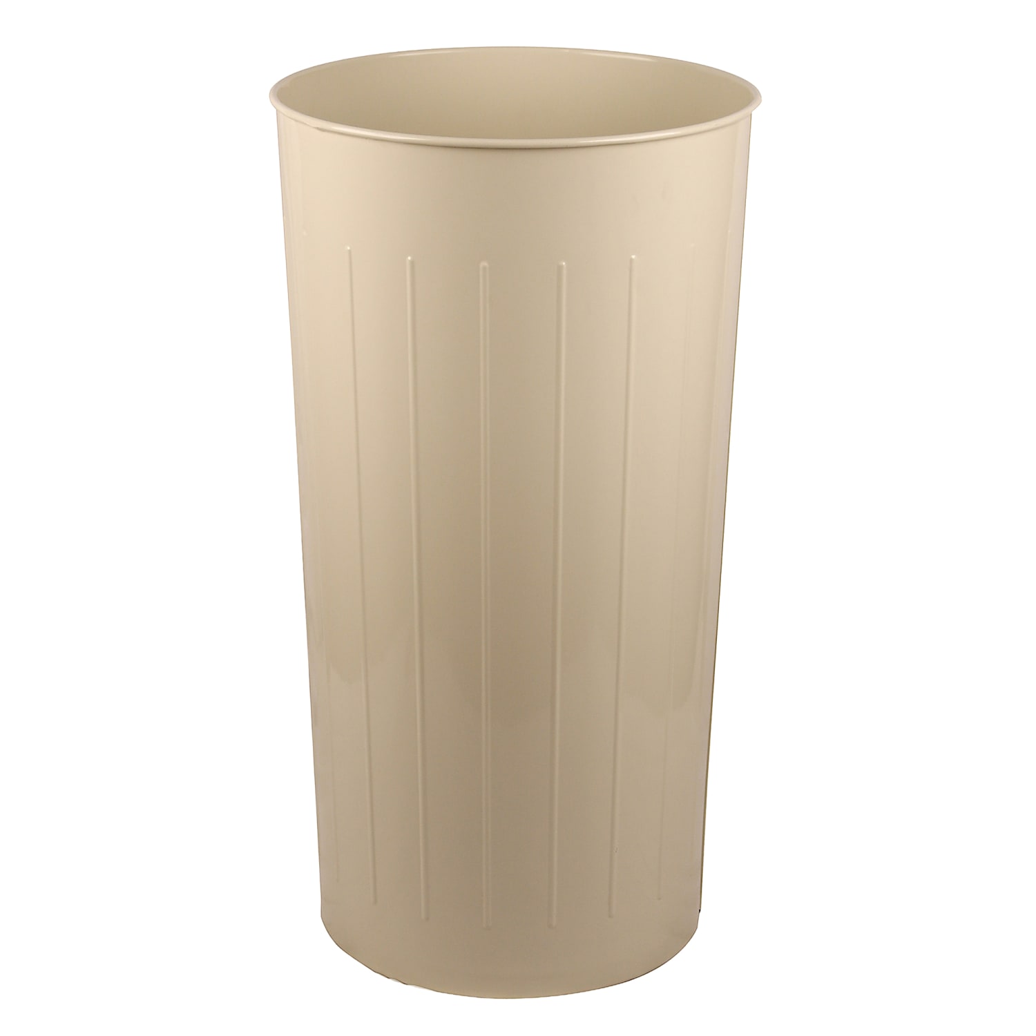 Witt 10AL 20 qt Round Waste Basket - Metal, Almond, 80 Quart, Beige, Pack of 3