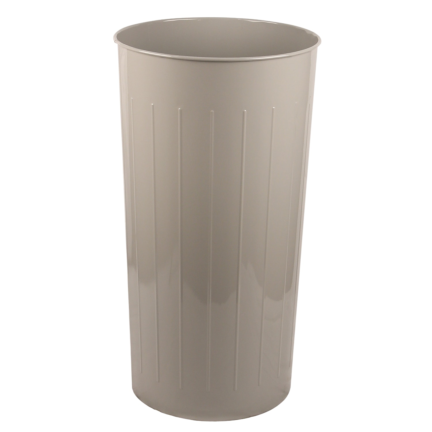 Witt 10SL 20 qt Round Waste Basket - Metal, Slate, 80 Quart, Gray, Pack of 3