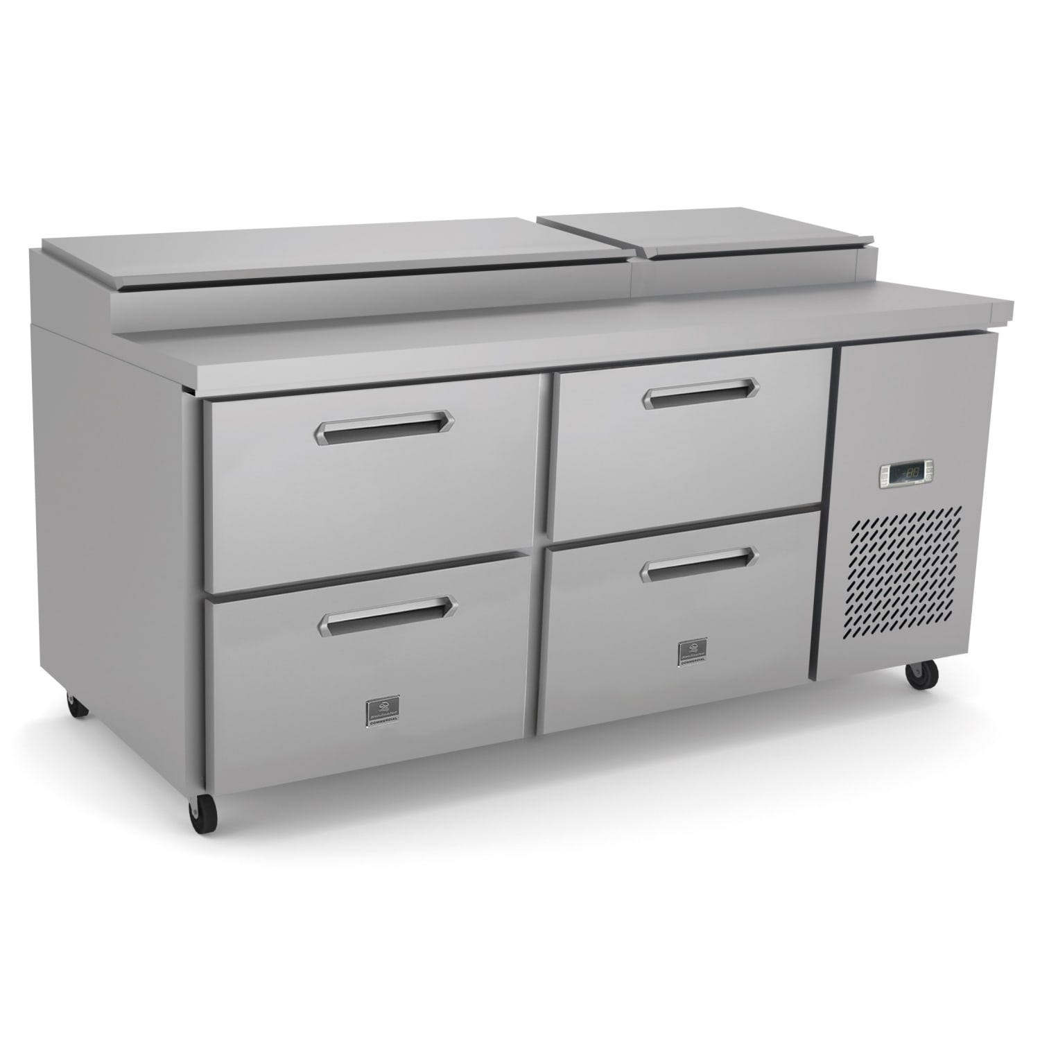 Kelvinator Commercial KCHPT72.9+DK (738253/880695-2) 70 13/16 Pizza Prep Table w/ Refrigerated Base, 115v, Stainless Steel