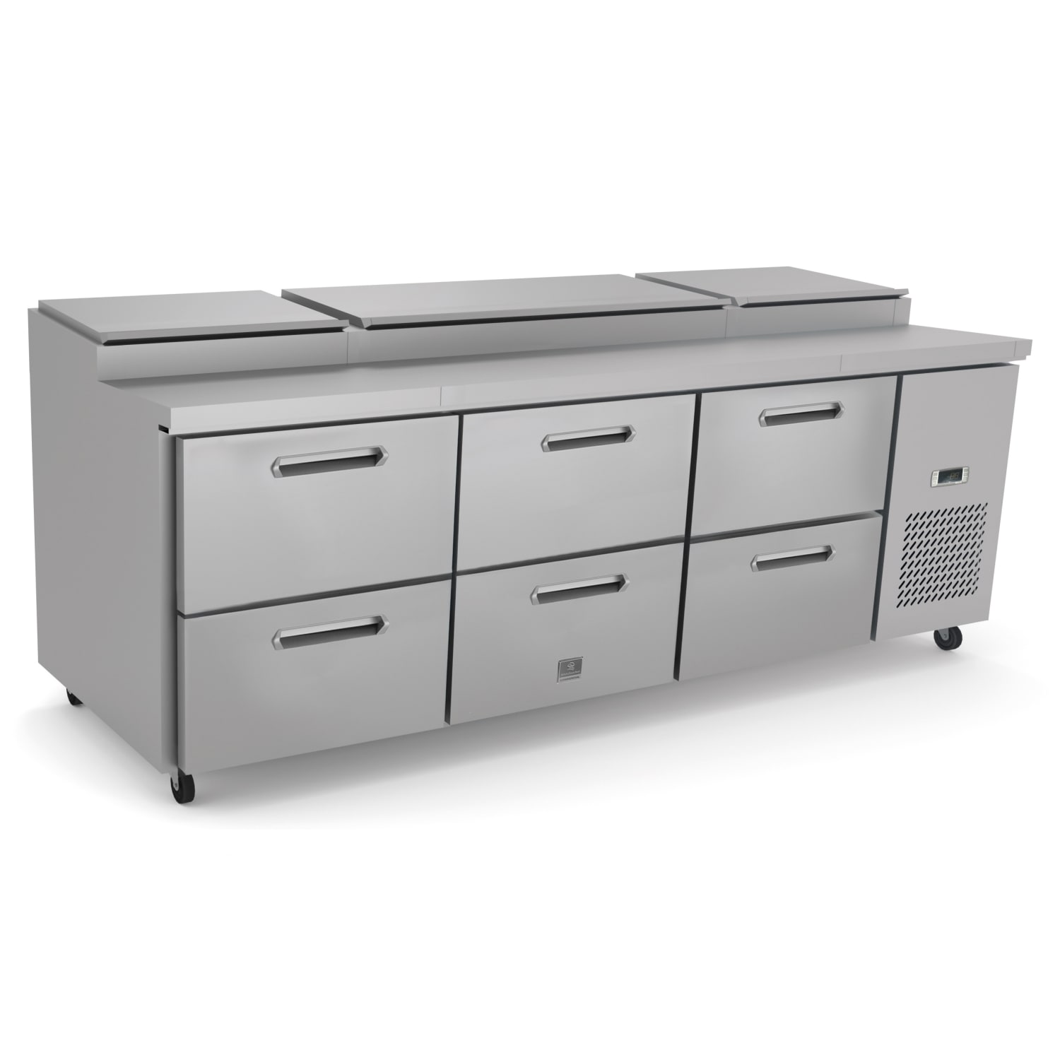 Kelvinator Commercial KCHPT92.12+DK (738254/880696-2/880697) 94 3/16 Pizza Prep Table w/ Refrigerated Base, 115v, Stainless Steel