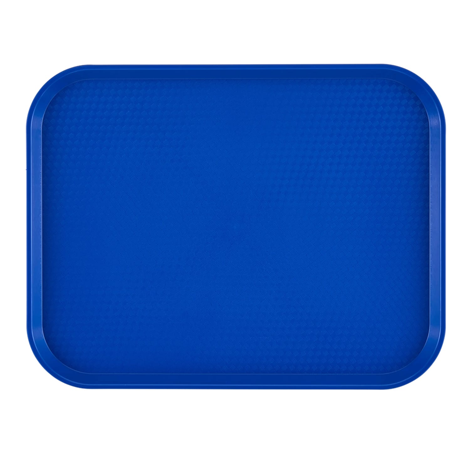Cambro 1418FF186 Plastic Fast Food Tray - 17 3/4L x 13 13/16W, Navy Blue, 1 Dozen