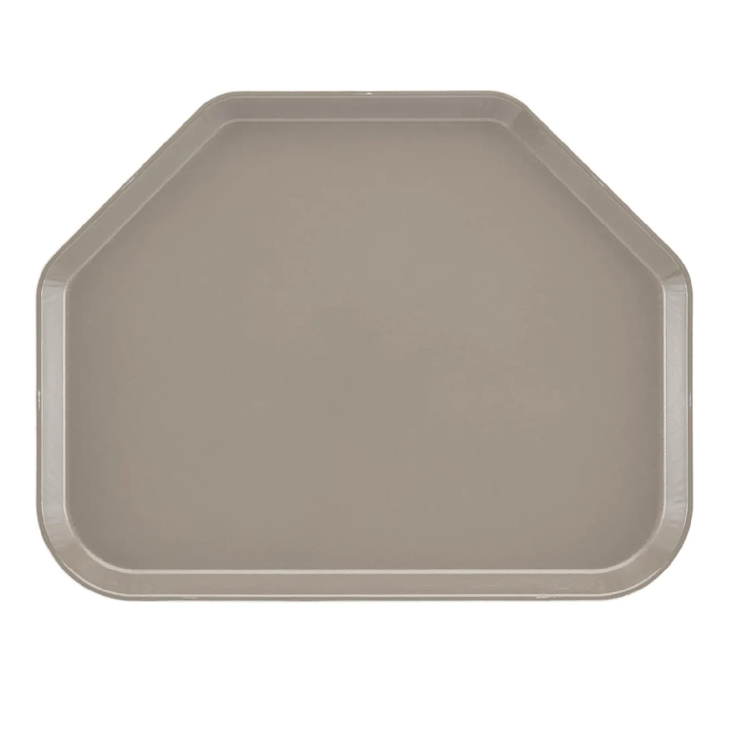 Cambro 1520TR199 Fiberglass Camtray Cafeteria Tray - 19 1/2L x 14 1/2W, Taupe, Gray, 1 Dozen