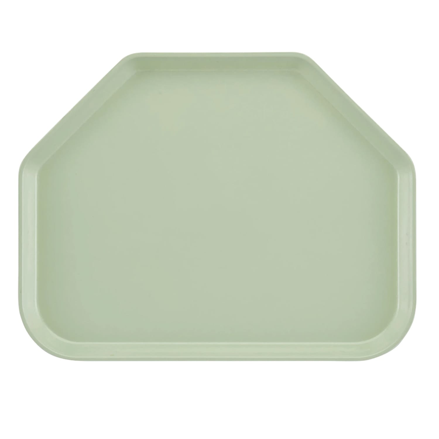 Cambro 1520TR429 Fiberglass Camtray Cafeteria Tray - 19 1/2L x 14 1/2W, Key Lime, Trapezoid, Green, 1 Dozen