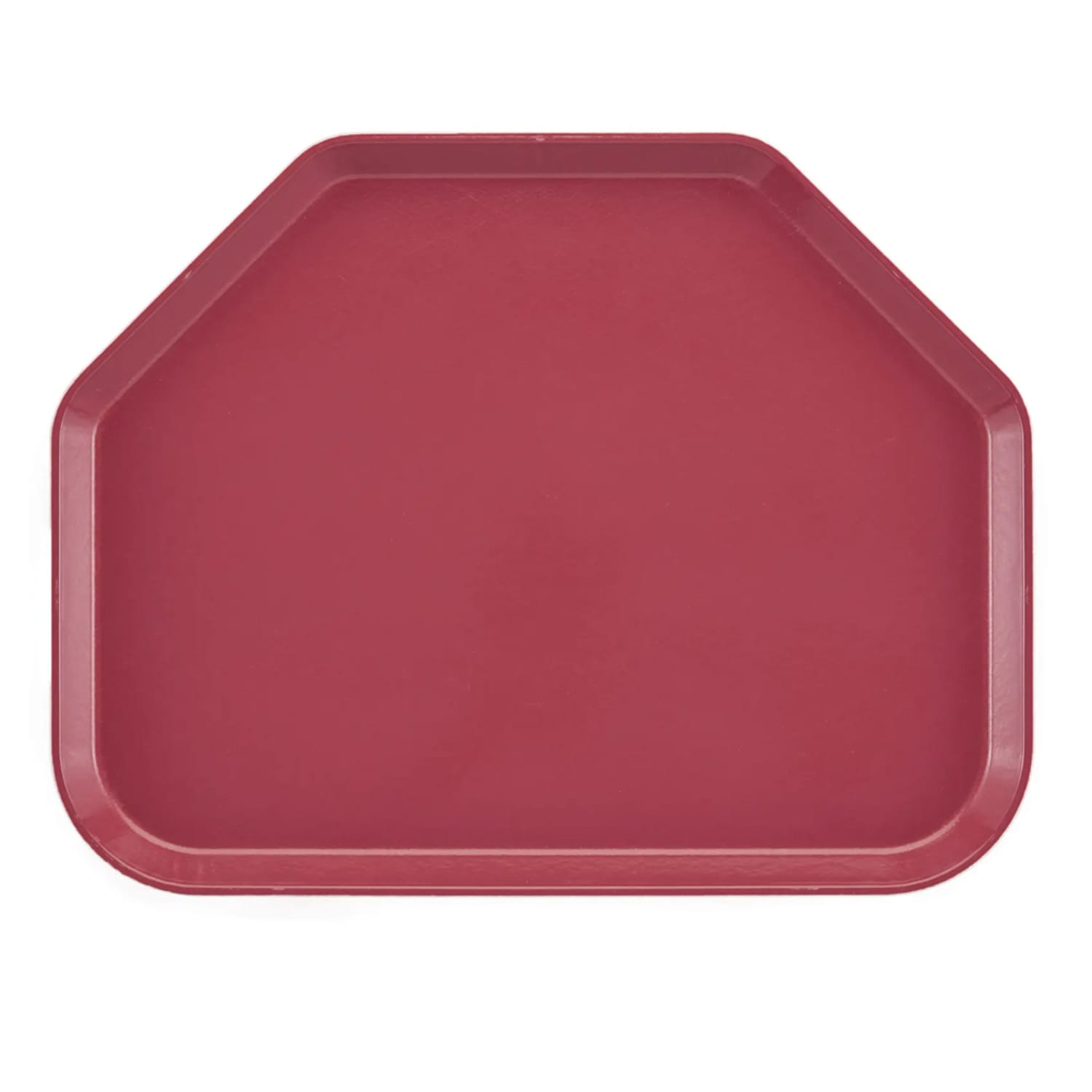 Cambro 1520TR410 Fiberglass Camtray Cafeteria Tray - 19 1/2L x 14 1/2W, Raspberry Cream, Trapezoid, Pink, 1 Dozen