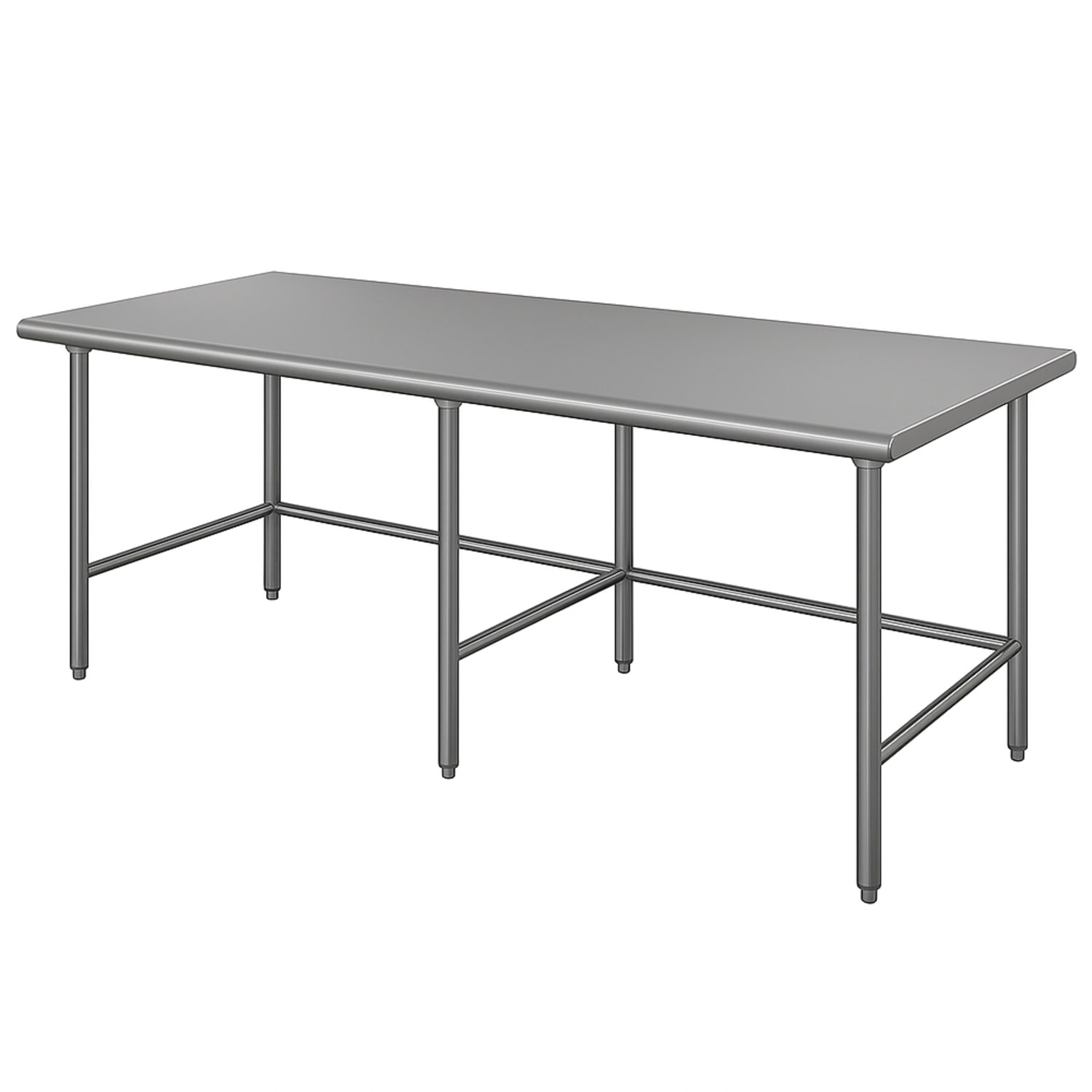 Advance Tabco TSLAG-248-X 96 16 ga Work Table w/ 430 Series Stainless Steel Flat Top, 96"" x 24"", Stainless Steel