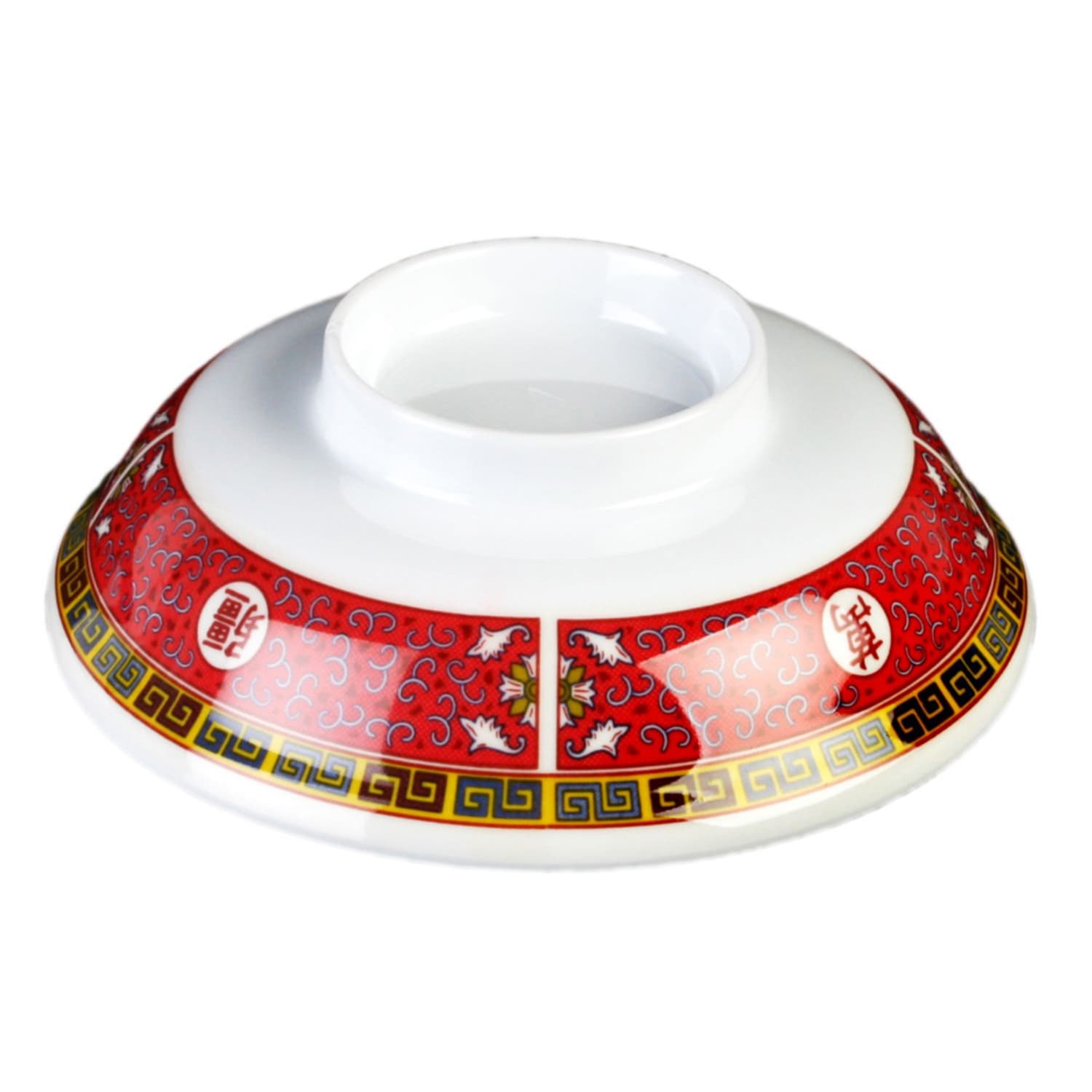 Thunder Group 3201CTR 5 1/4 Round Longevity Lid for Noodle Bowl - Melamine, Red/White, Multi-Colored, 1 Dozen