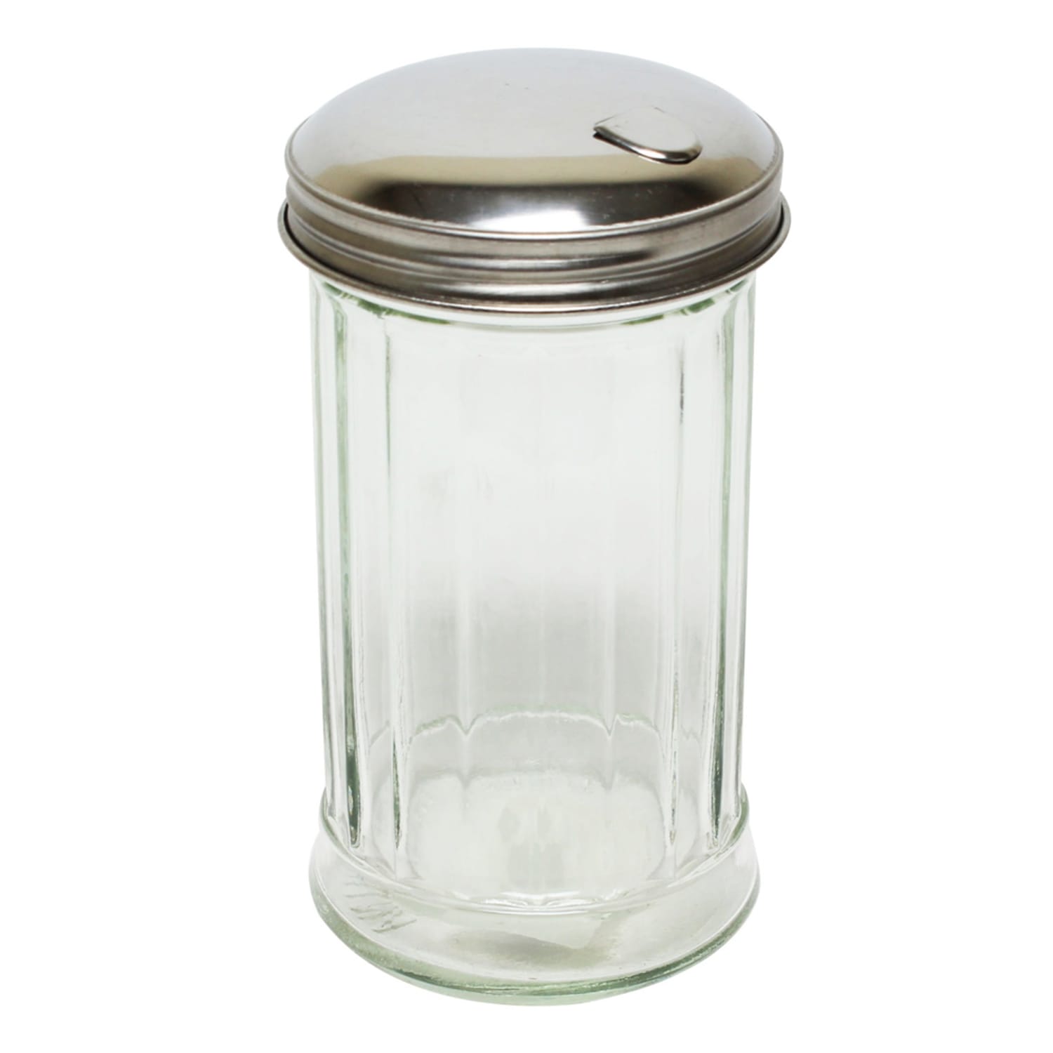 Thunder Group GLTWSJ012 12 oz Glass Sugar Pourer w/ Flip Cap Stainless Steel Top, Clear