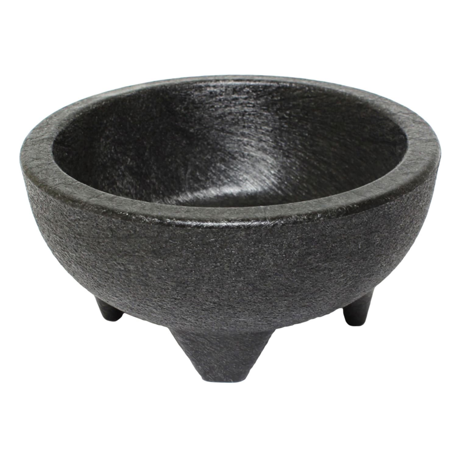 Thunder Group PLMJ010BK 10 oz Molcajete Salsa Bowl, Plastic, Black, Pack of 4