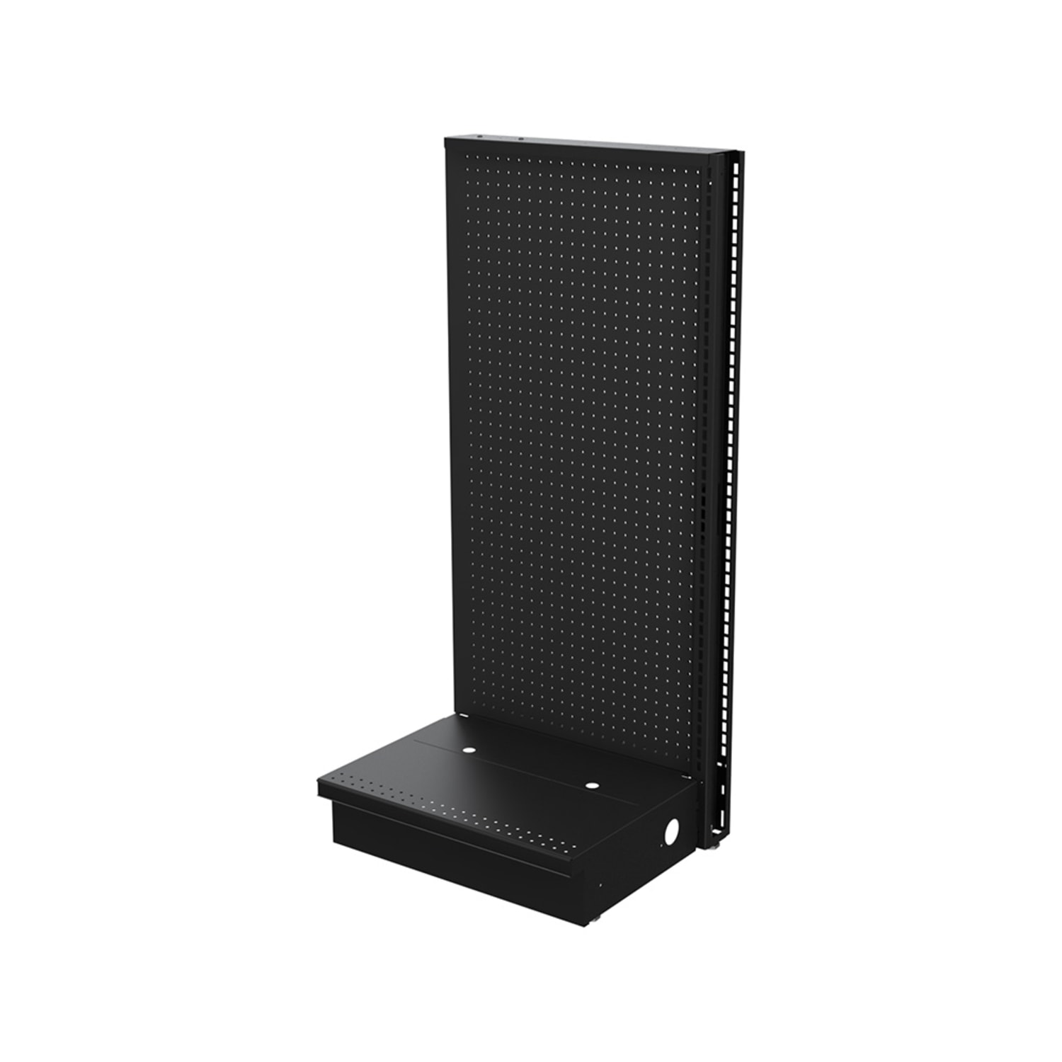 Imageworks C02SSA54B Planniq Core Black Single Sided Add-On Gondola Merchandiser - 24 7/8L x 20 11/16W x 54H
