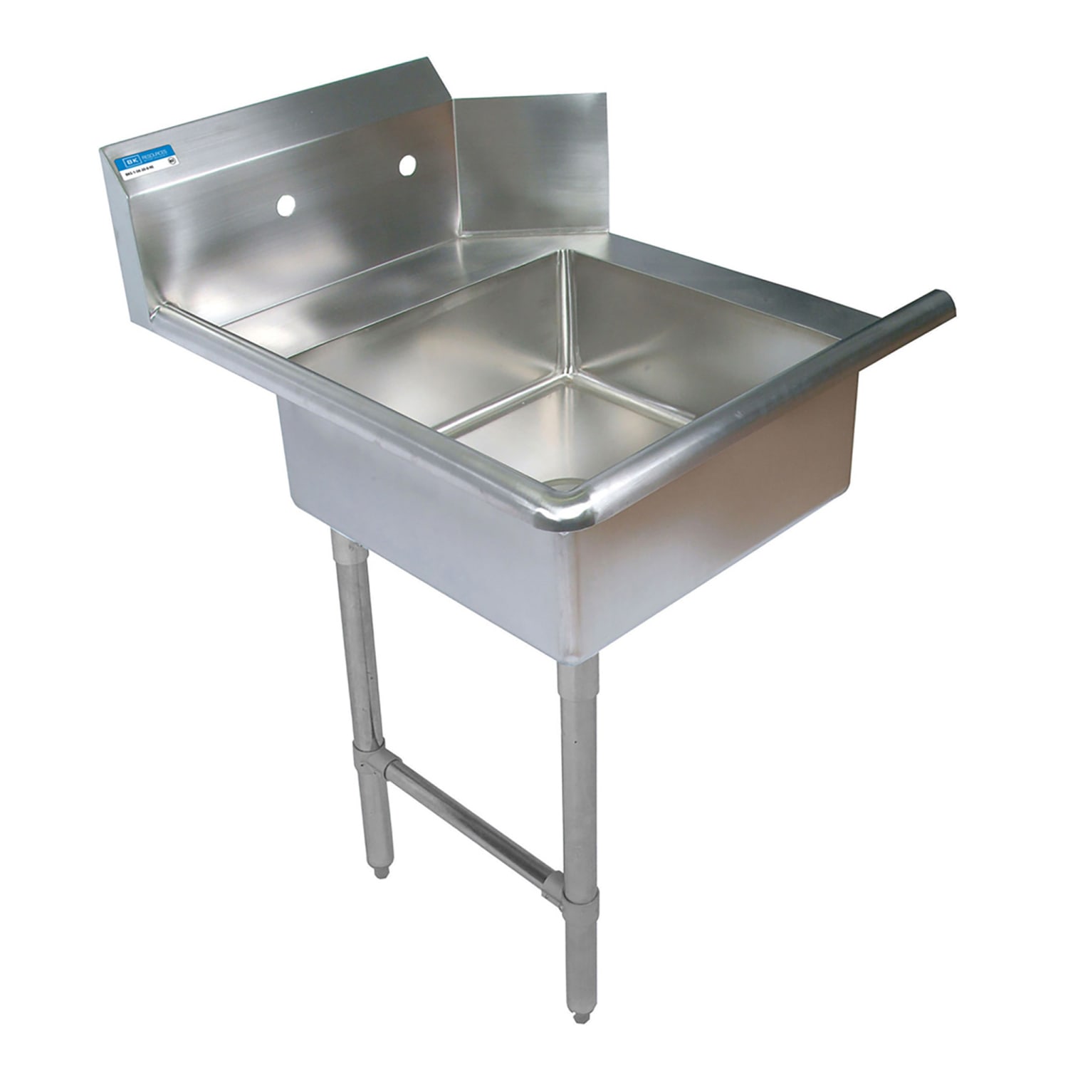 Splash SS-L-63-TDSKB 36 Straight Dish Table w/ 1 Sink - Left to Right, 20 x 20 x 8 Sink Bowl, Stainless Steel