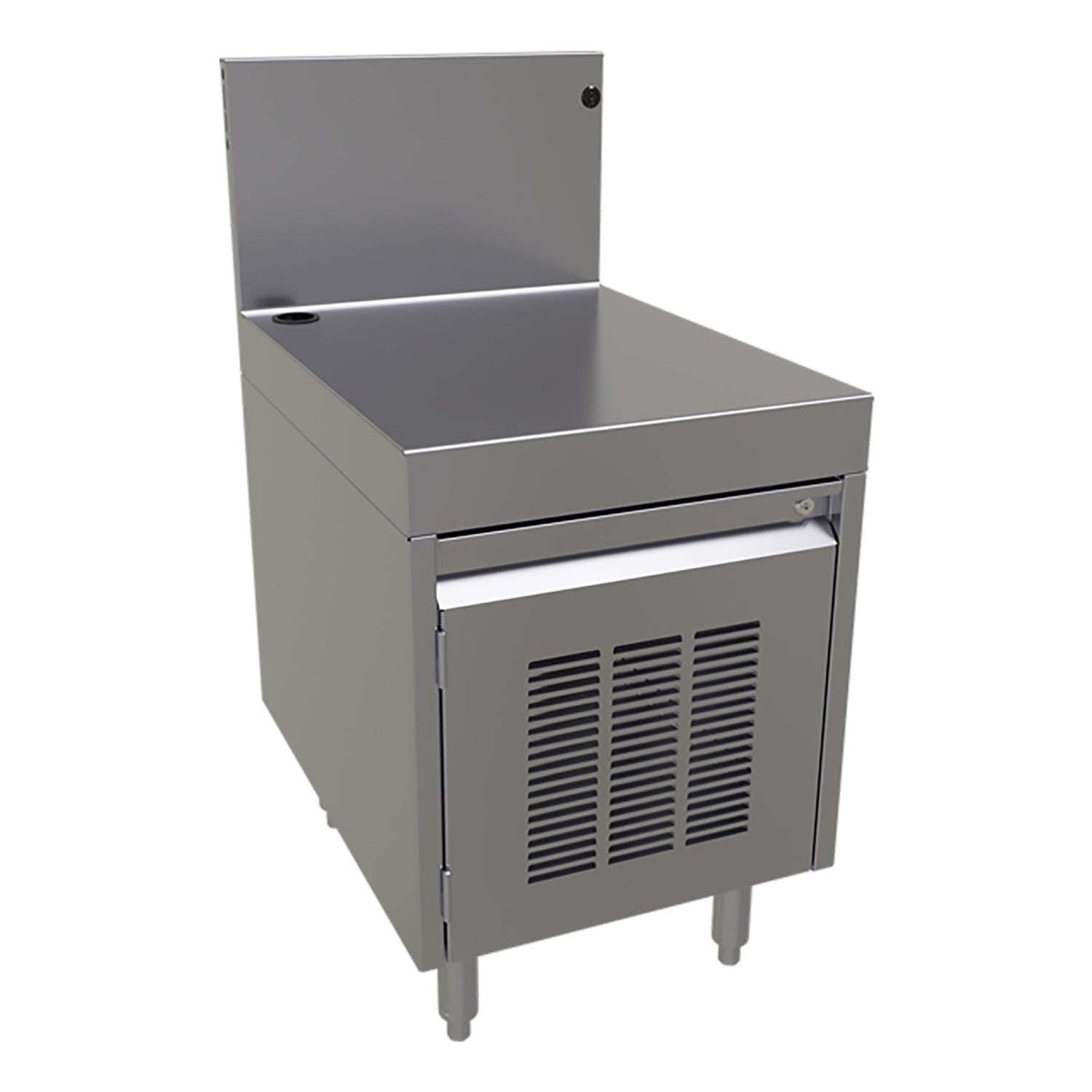 Glastender PCB-18 18 Main Line Underbar POS Cabinet w/ Hinged Door, 24 Front To Back, Stainless Steel