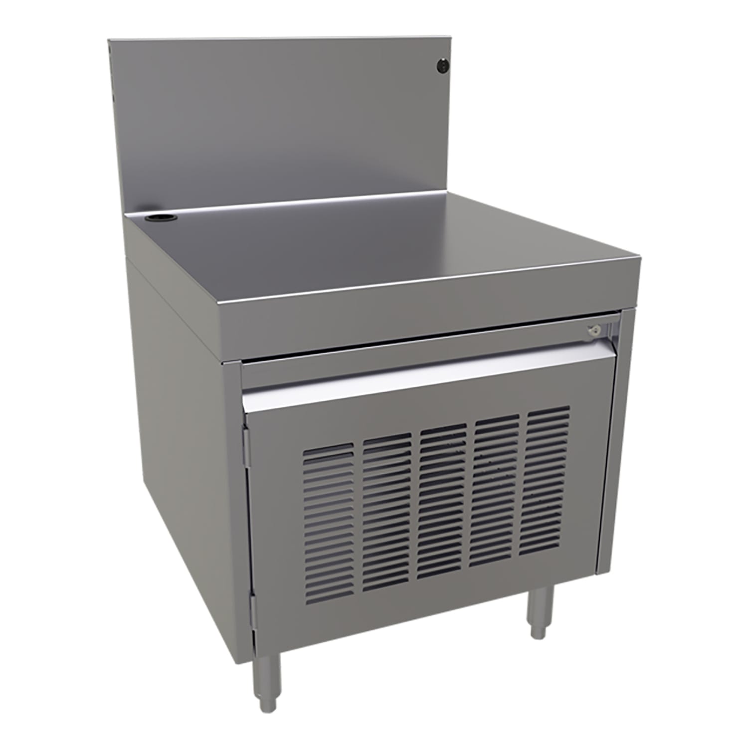 Glastender PCB-24 24 Main Line Underbar POS Cabinet w/ Hinged Door, 24 Front To Back, Stainless Steel