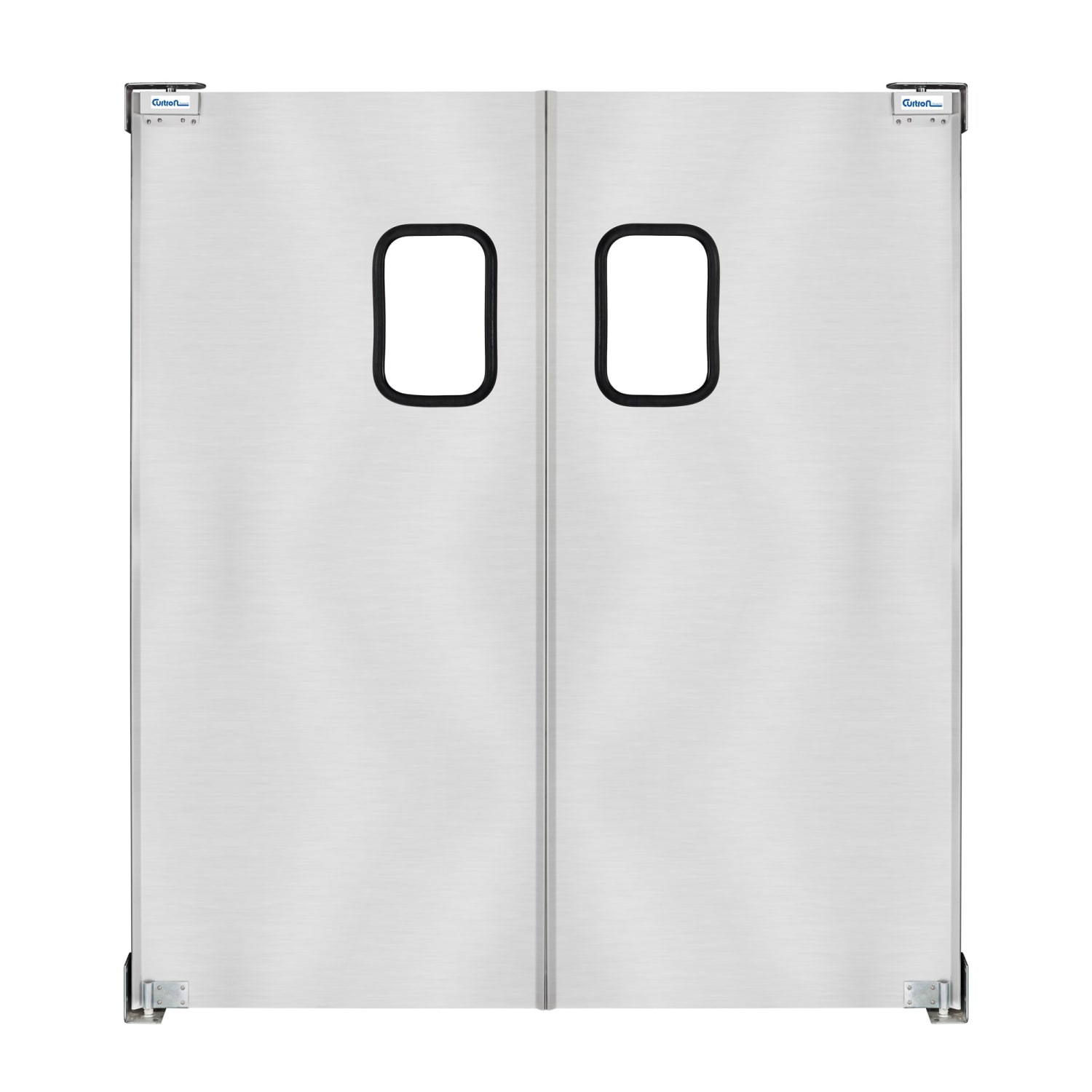 Curtron SPD-20-AL-DBL-7284 Service-Pro Series 20 Double Swinging Traffic Door w/ Window - 36 x 84, Aluminum