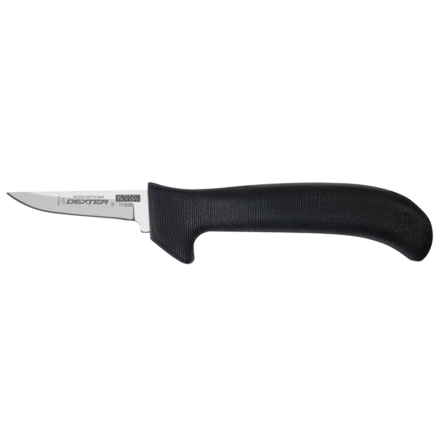 Dexter Russell EP151HGB SANI-SAFE 2 1/2 Trimming Knife w/ Polypropylene Black Handle, Carbon Steel, High-Carbon Steel Blade