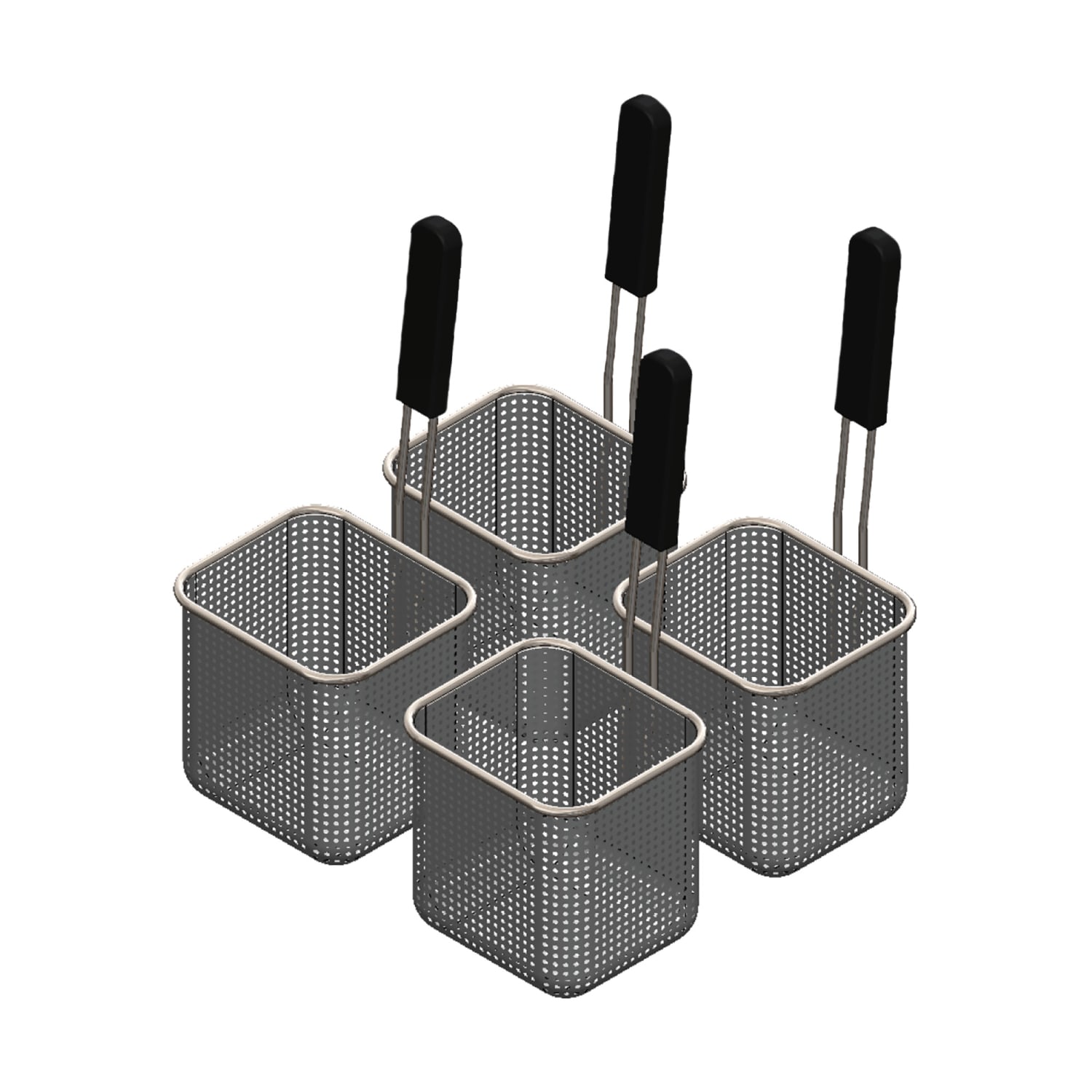 Arcobaleno APCB8SET4 Rectangular Pasta Basket Set w/ 4 Baskets - 15 x 12 1/2 x 14 1/2, Stainless Steel