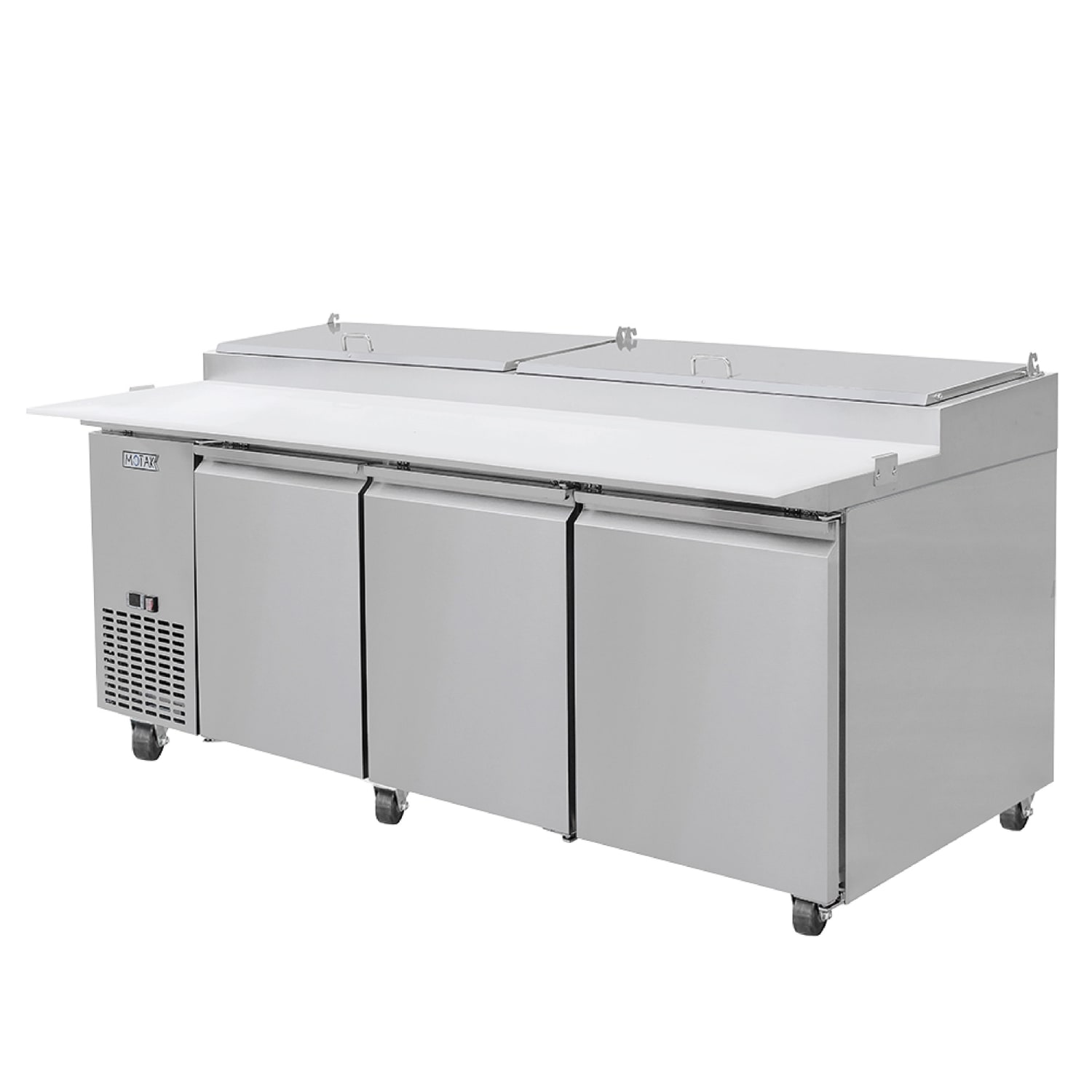 MoTak MPR-93-A 91 7/8 Pizza Prep Table w/ Refrigerated Base, 115v, Stainless Steel
