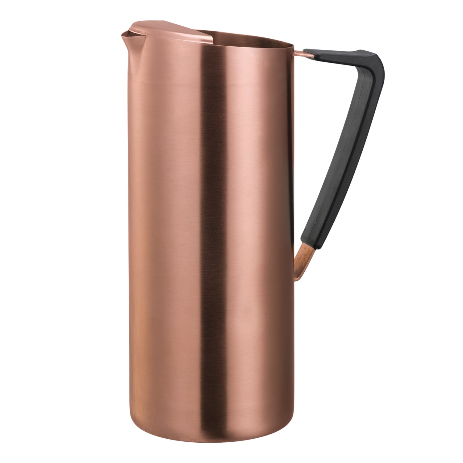 Service Ideas X7025BSRGV2 64 1/5 oz Water Pitcher w/ Ice Guard - Stainless Steel, Rose Gold