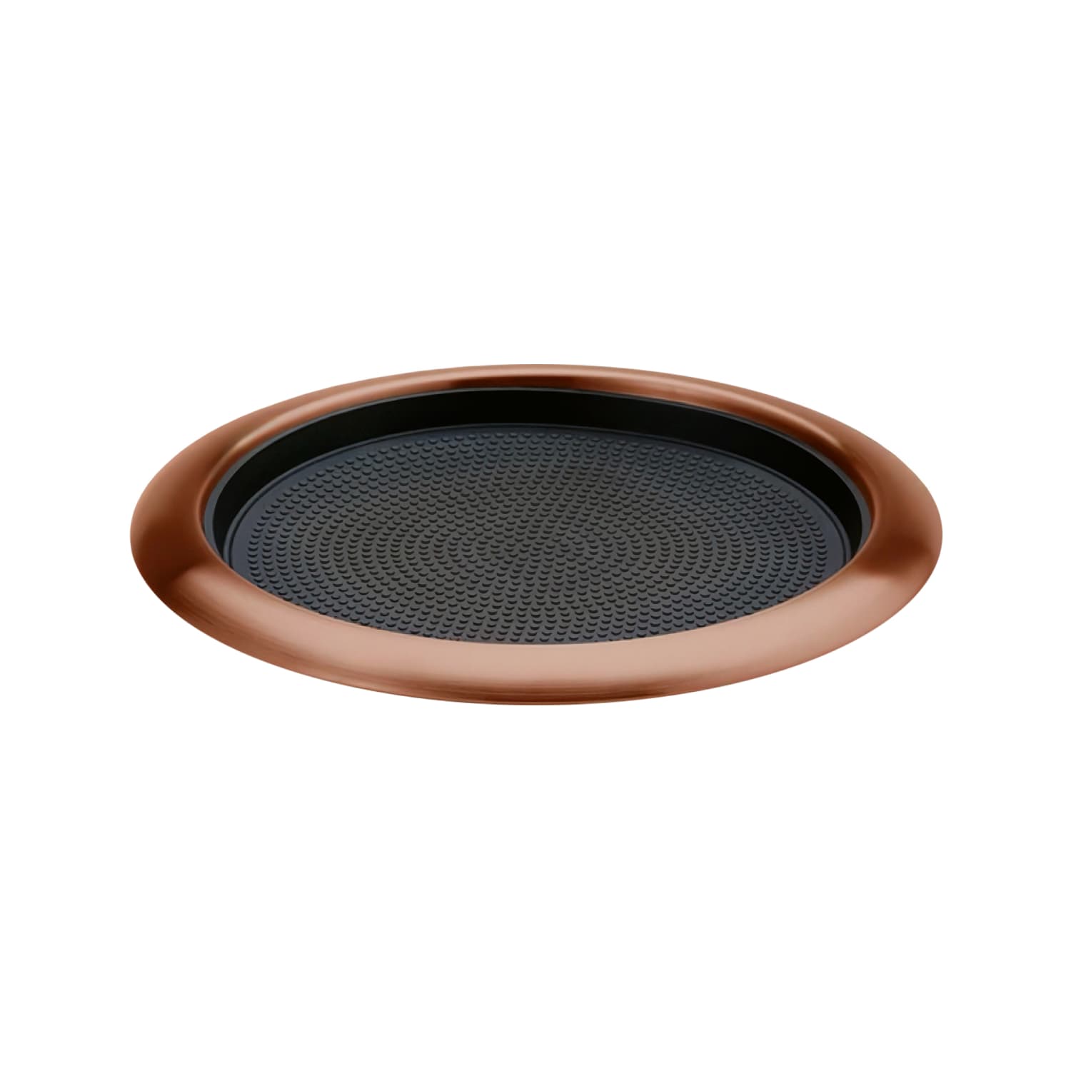 Service Ideas TR119RIRG 11 Round Serving Tray - Stainless Steel, Rose Gold