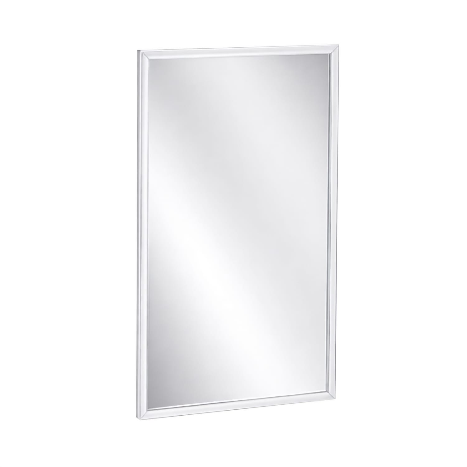 Bradley 781-018300 Channel Frame Float Glass Mirror, 18 X 30, Stainless, Silver