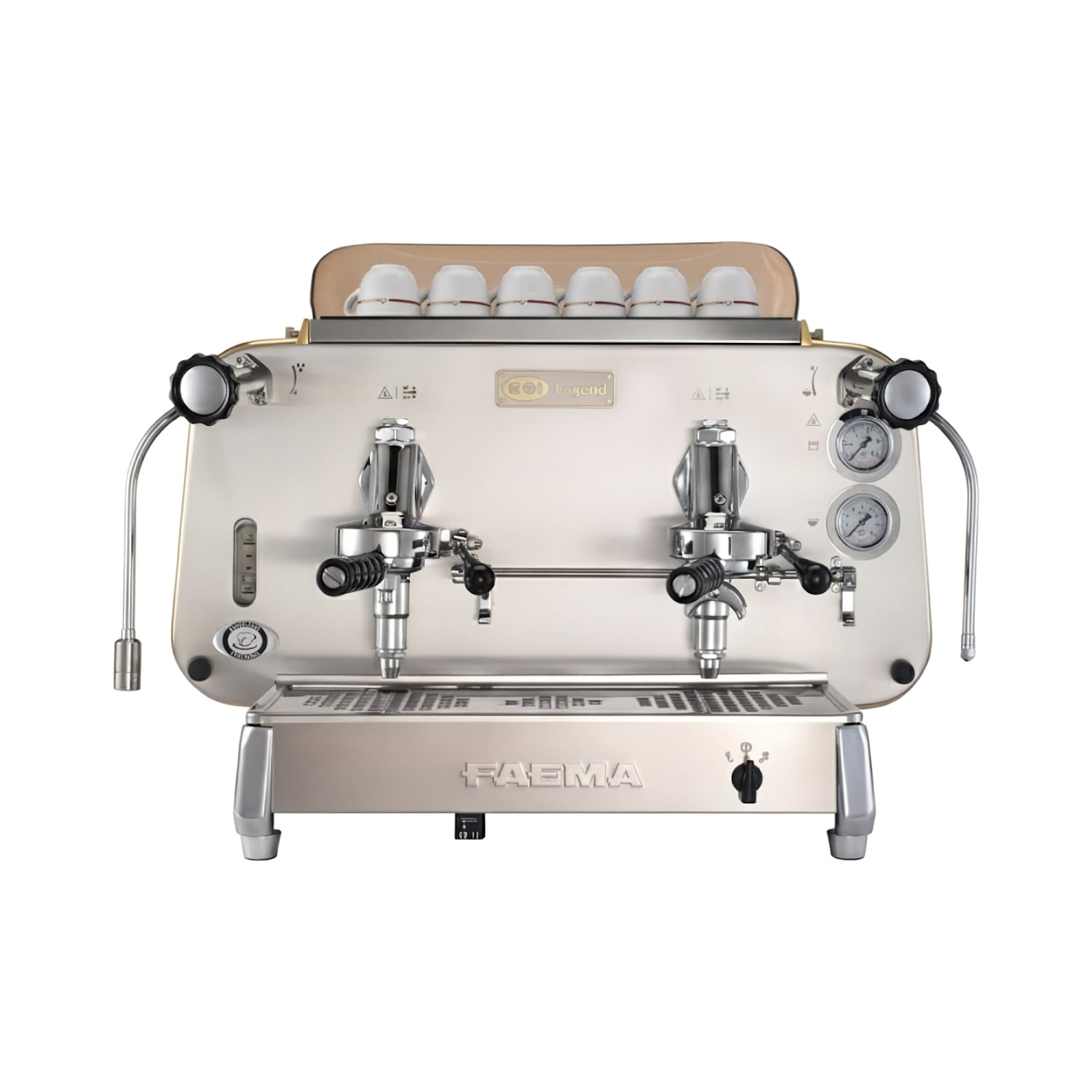 Faema A1212IIBT999A E61 Semi Automatic Commercial Espresso Machine w/ 2 Groups & 1 Steam Wands - 208-240v/1ph, Stainless Steel