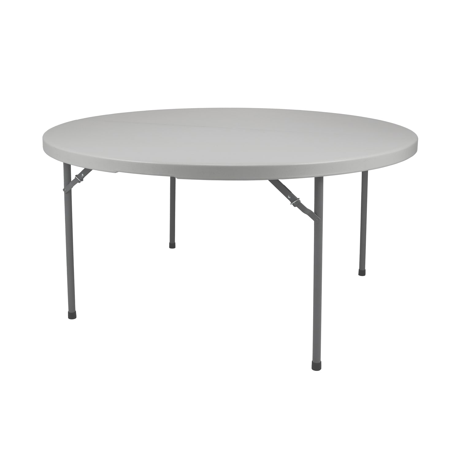 National Public Seating CMFIH48R 48 Round Folding Table w/ Speckled Gray Plastic Top, 29 1/4H