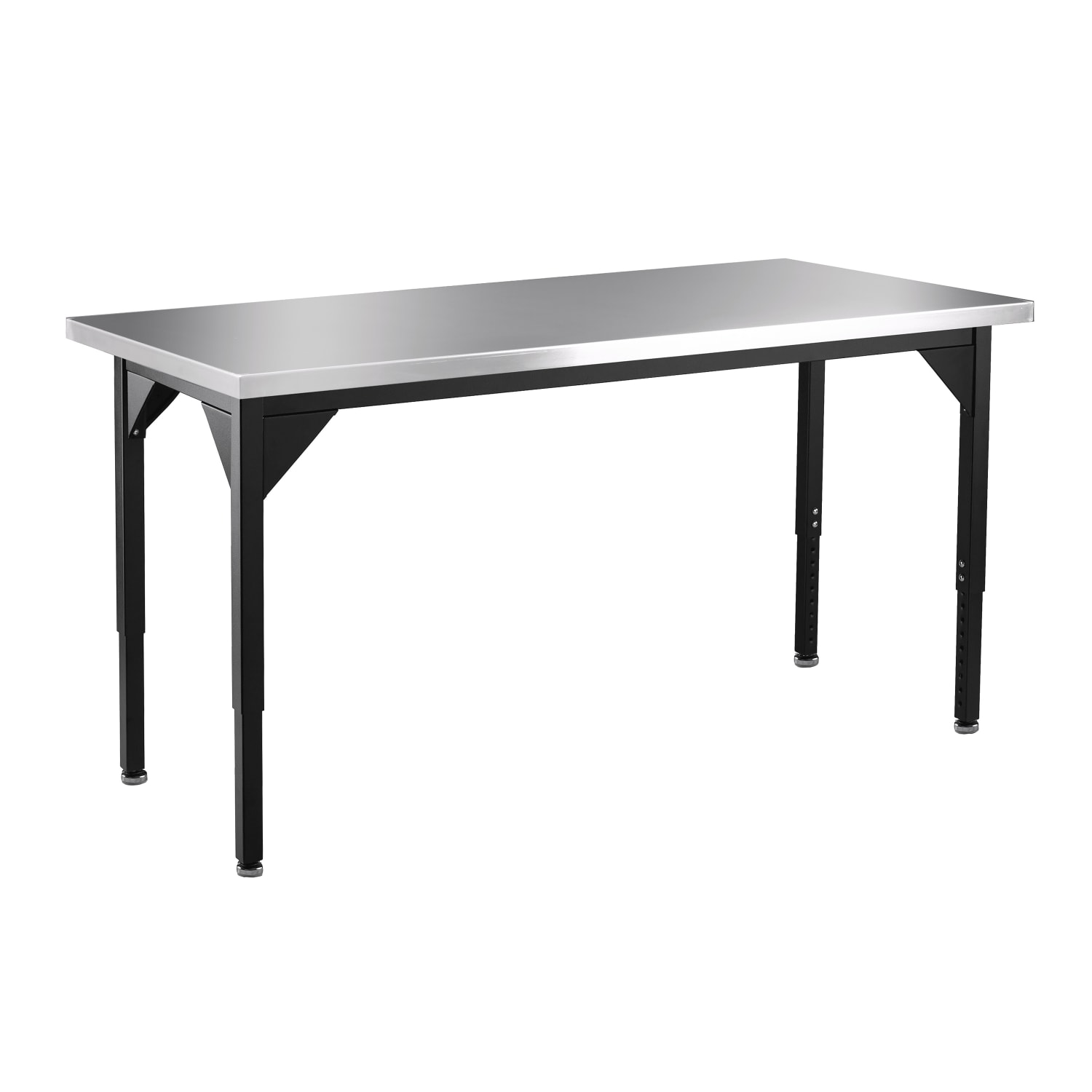 National Public Seating HDT3-3060ST Rectangular Activity Table - 60L x 30W, Stainless Steel Top, Silver