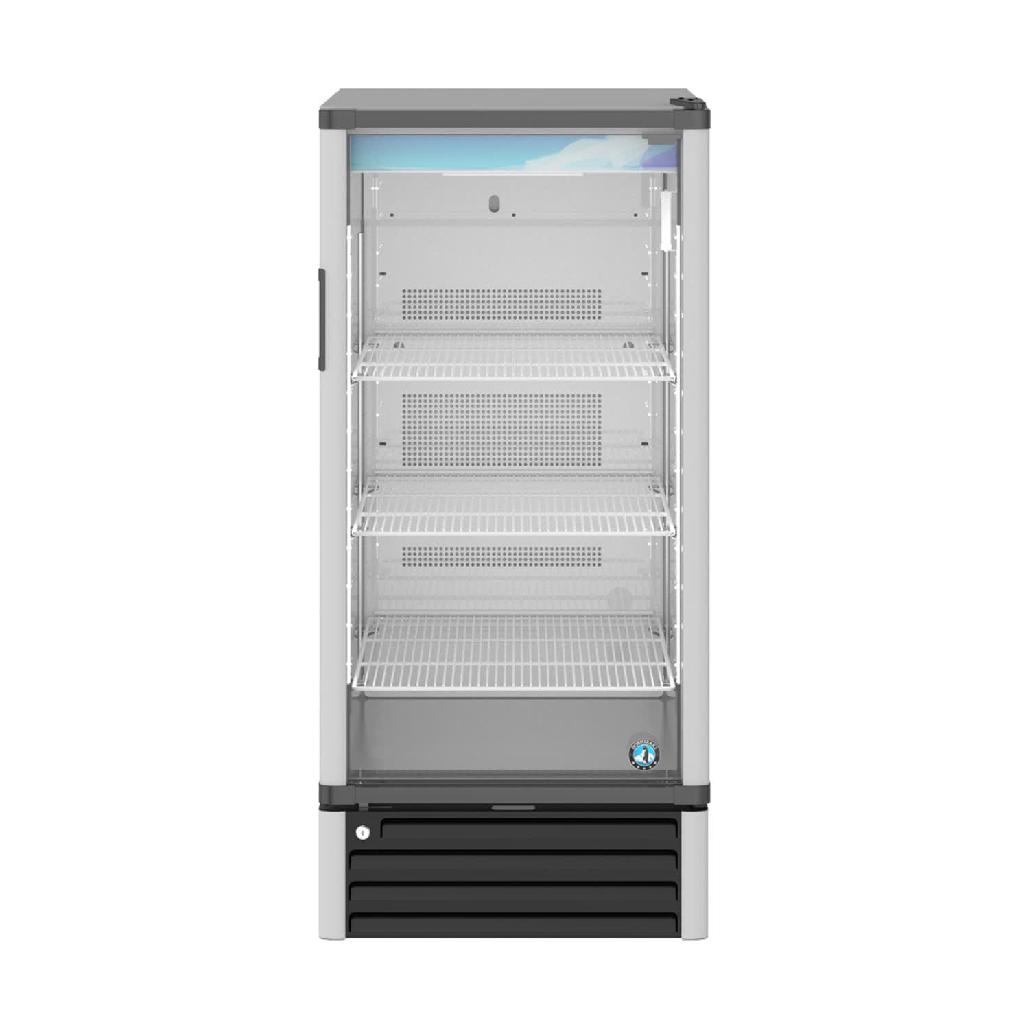 Hoshizaki RM-10-HC 25 RM Series 1 Section Glass Door Merchandiser - 1 Right Hinge Door, Silver, 115v, 8.75-cu. ft. Interior, Steel & Aluminum