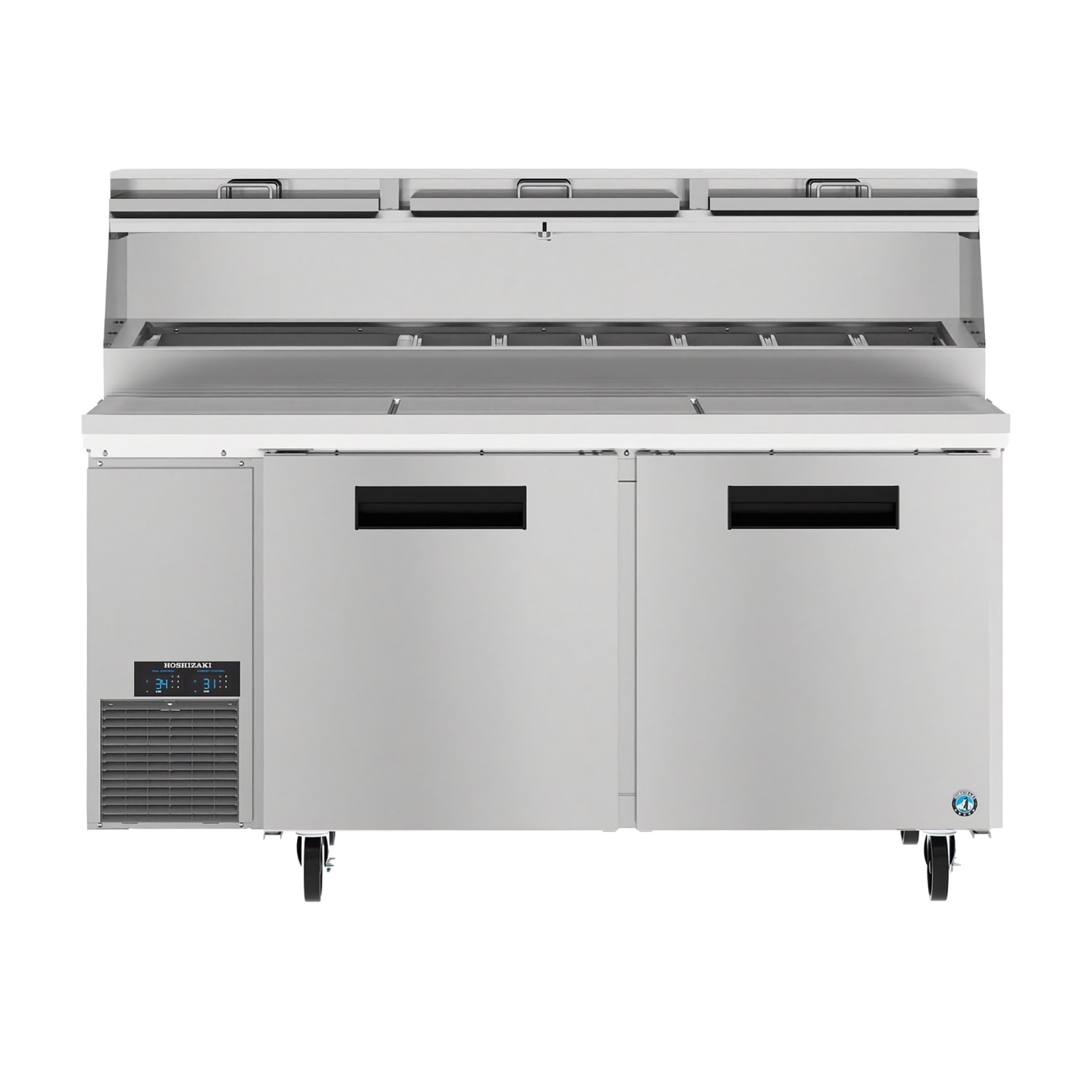 Hoshizaki PR67B-Z 67 Steelheart Series Pizza Prep Table w/ Refrigerated Base, 115v, Stainless Steel