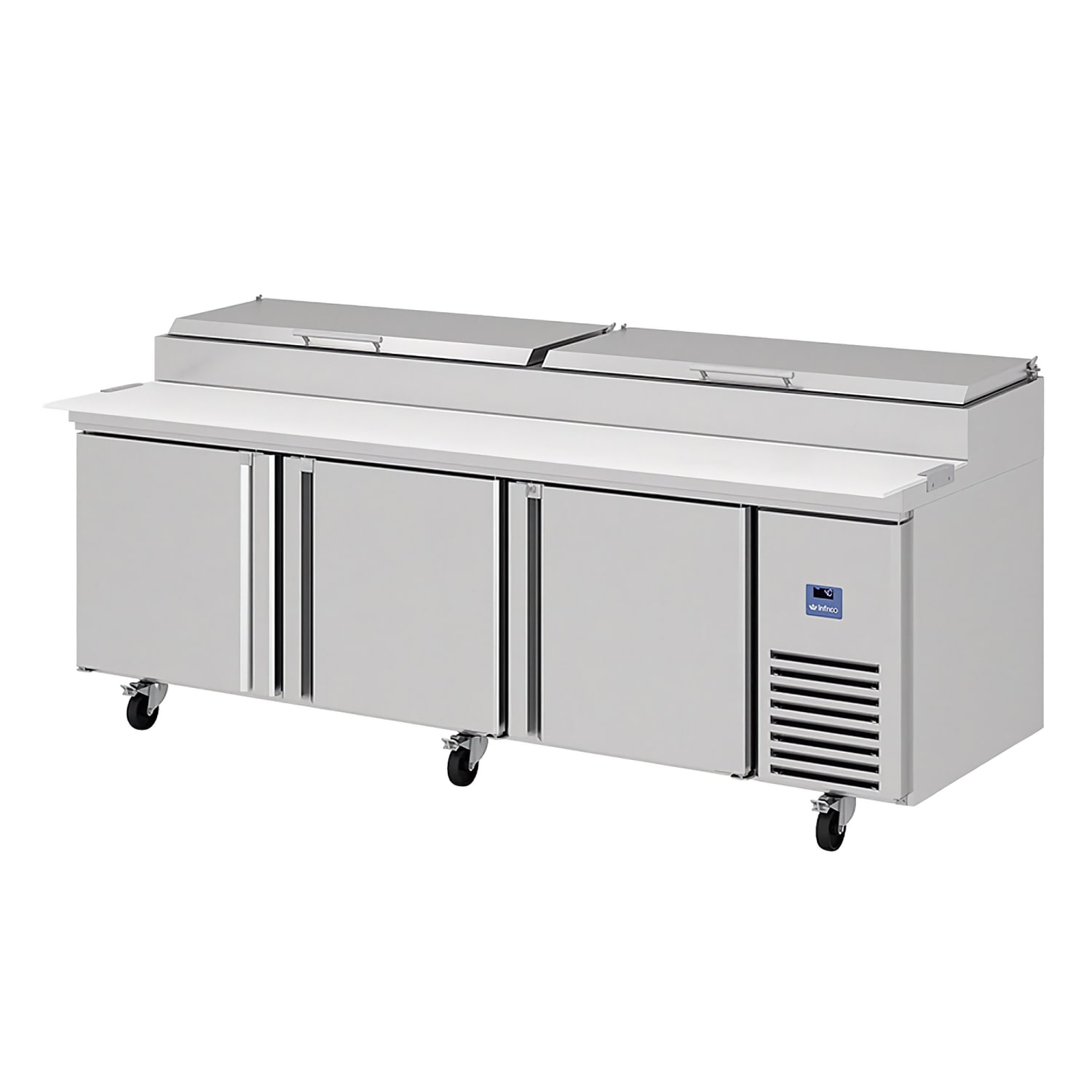 Infrico IRT-MR93EN 93 1/4 MR Series Pizza Prep Table w/ Refrigerated Base, 115v, Stainless Steel