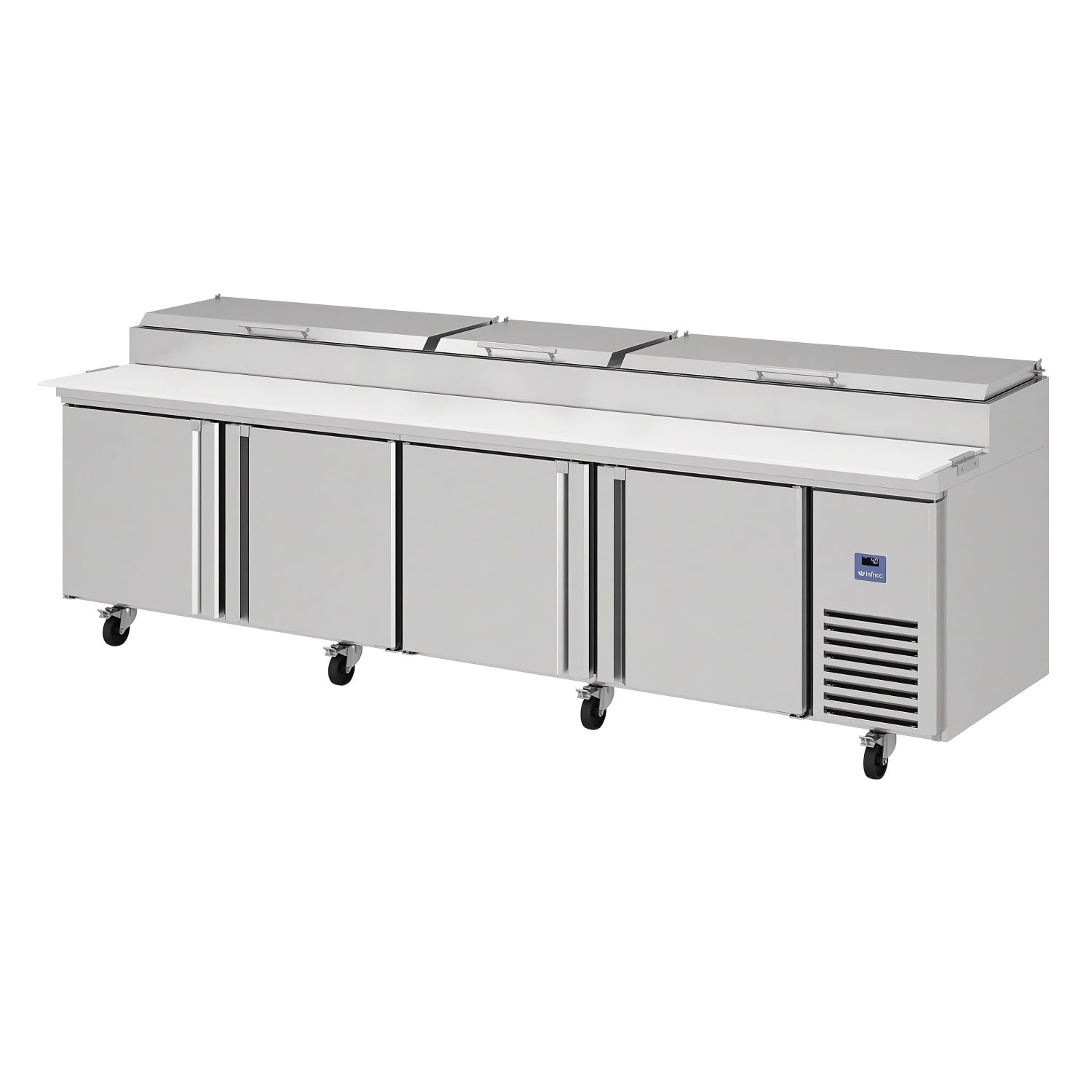 Infrico IRT-MR119EN 119 1/4 MR Series Pizza Prep Table w/ Refrigerated Base, 115v, Stainless Steel